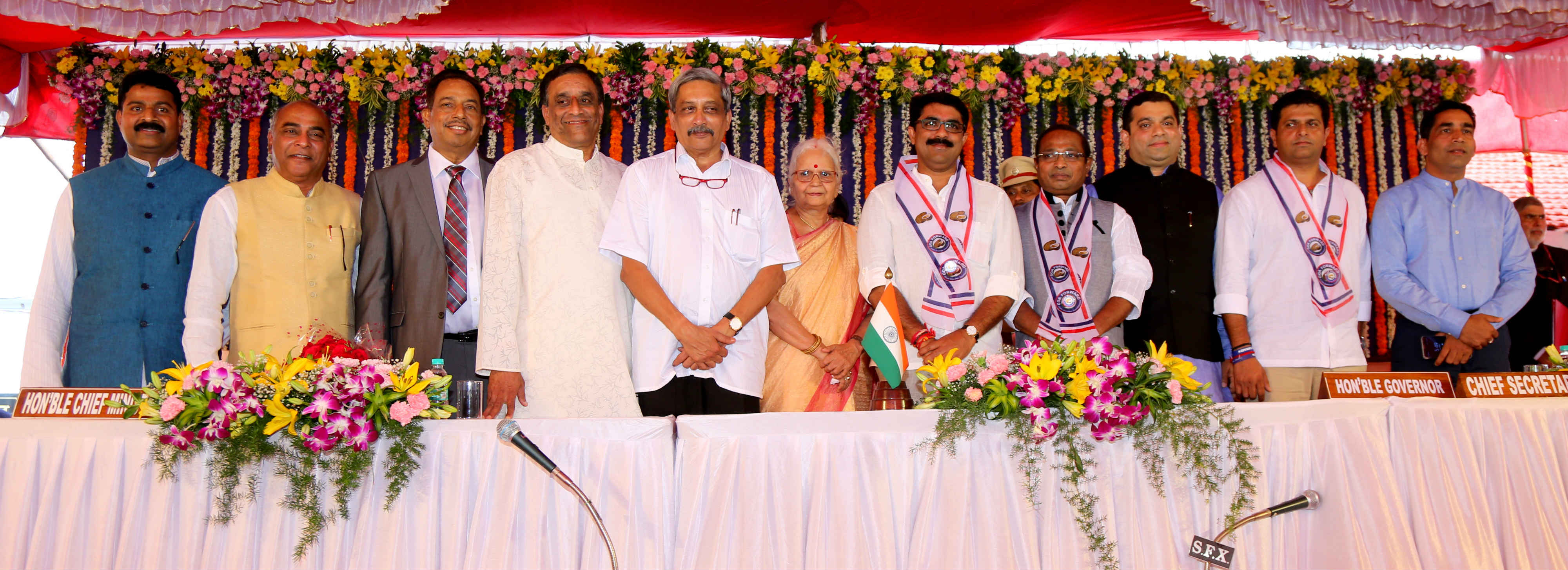 Photo : Oath taking ceremony of Shri Manohar Parrikar as CM of Goa in presence of BJP National President Shri Amit Shah and Union Minister Shri Nitin Gadkari