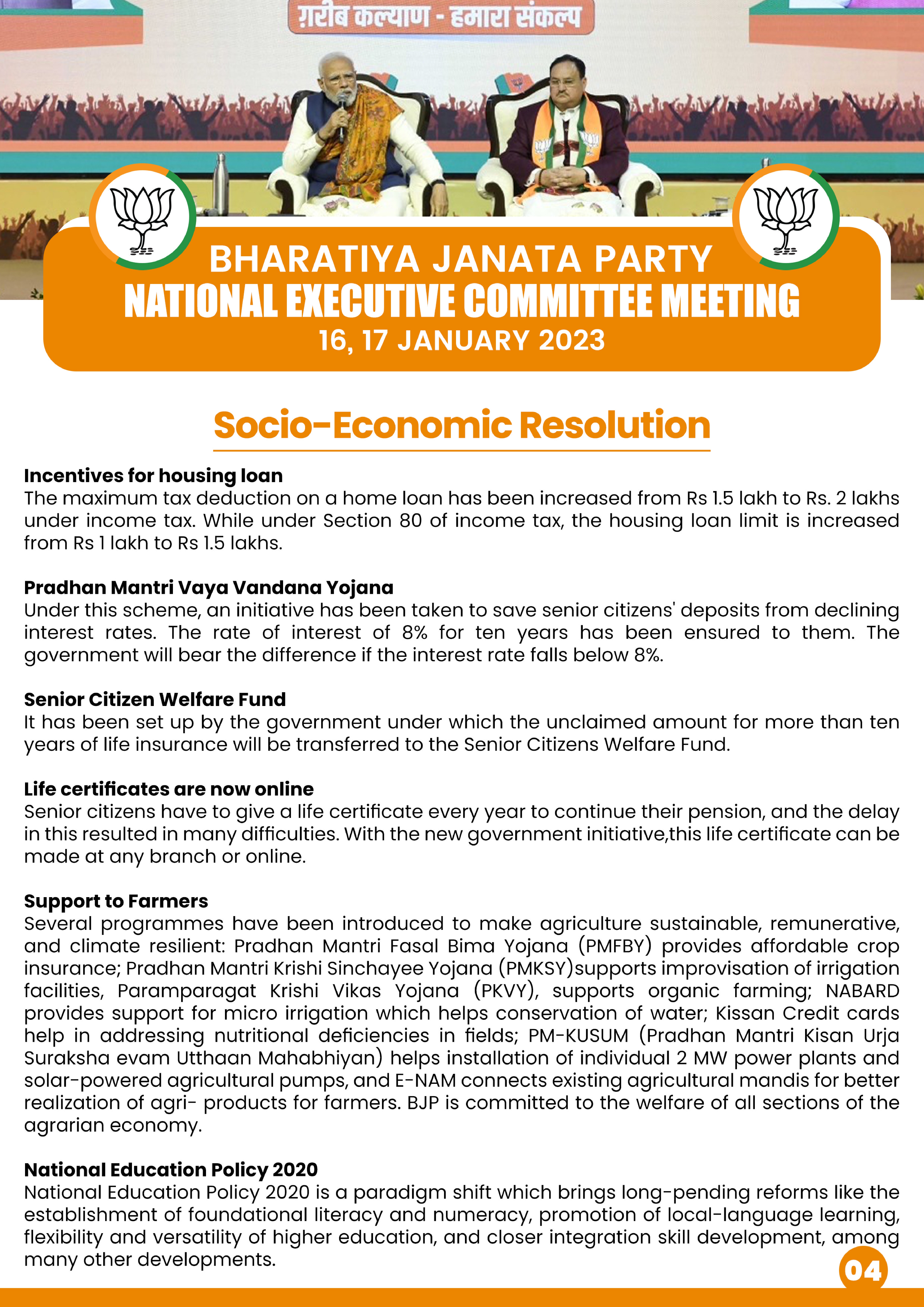 Socio-Economic Resolution