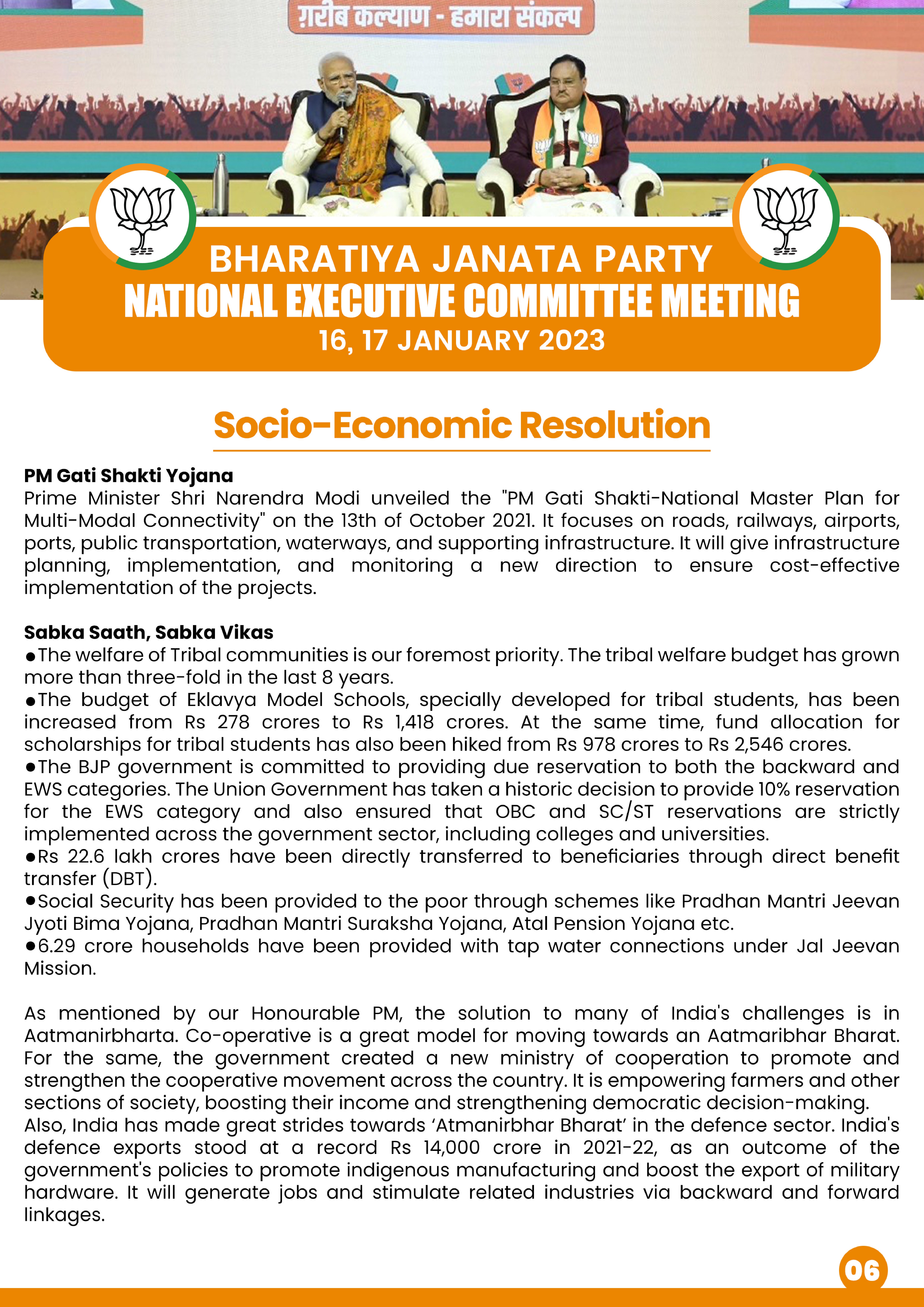 Socio-Economic Resolution