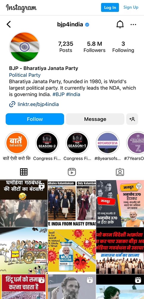 BJP Instagram