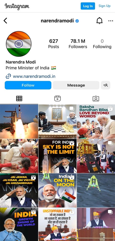 N.D.Modi Insta Profile