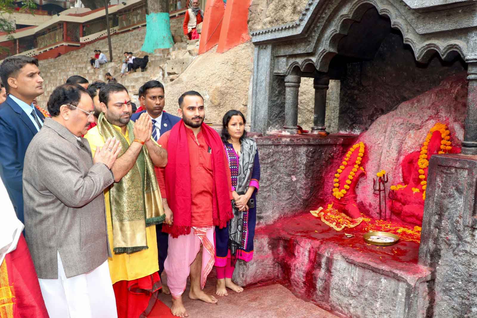 Hon'ble BJP National President Shri J.P. Nadda offered prayers at Maa Kamakhya Mandir in Guwahati (Assam)