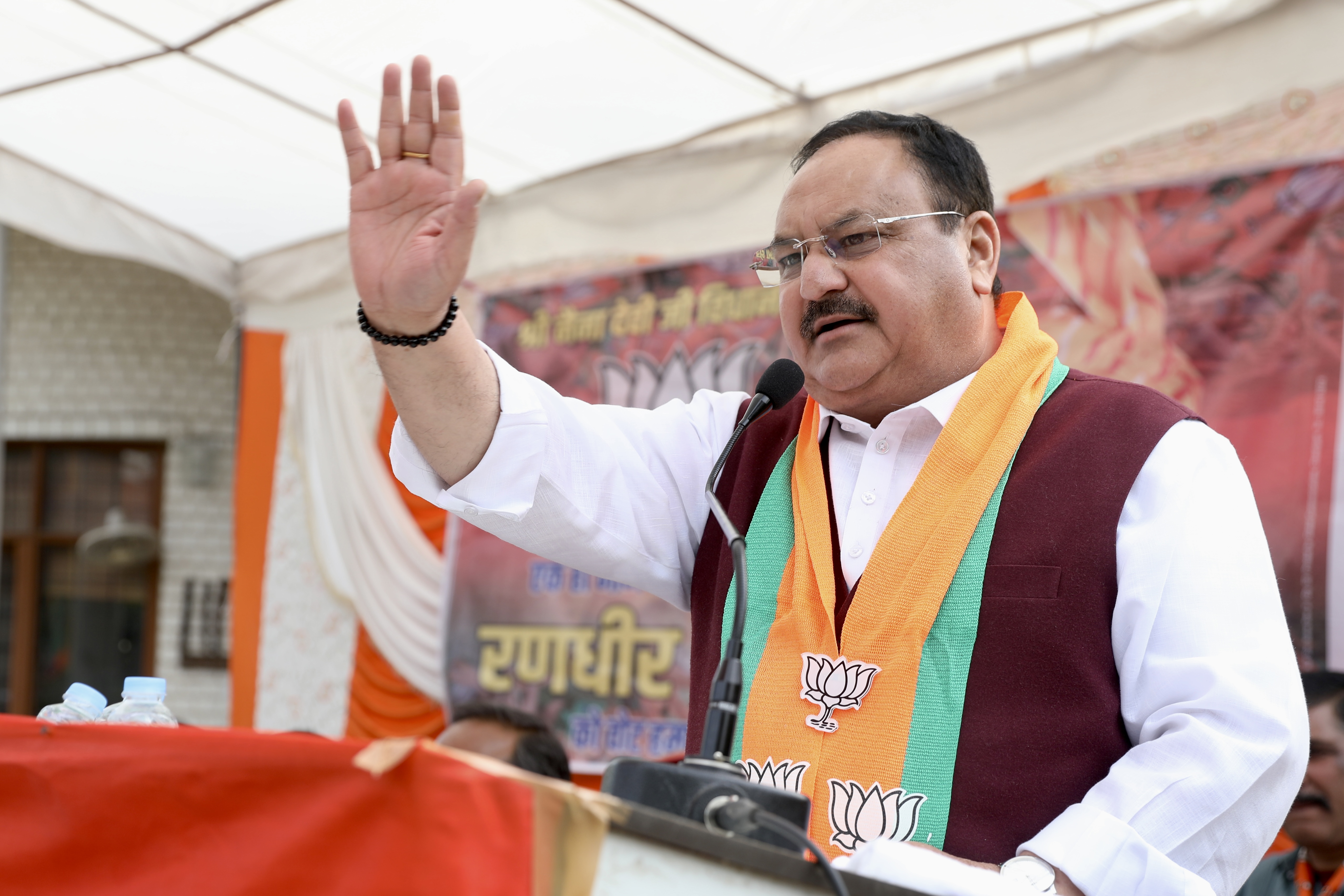 BJP National President Shri J.P. Nadda addressing a public meeting in Nova Rajpura, Bilaspur (Himachal Pradesh)