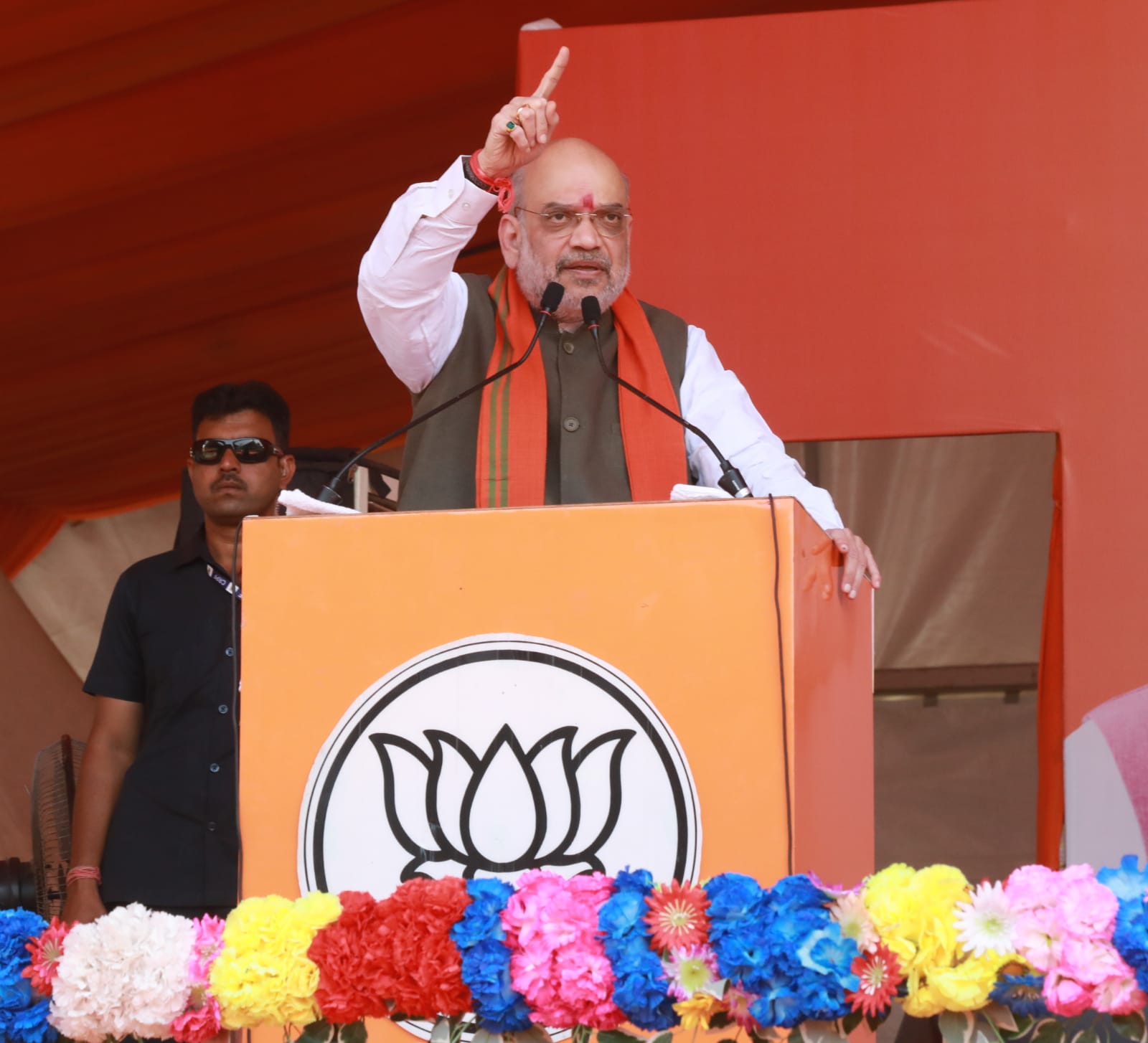 Hon'ble Union Home Minister & Minister of Cooperation Shri Amit Shah while addressing a public meeting at Benimadhab School Ground, Birbhum (West Bengal)