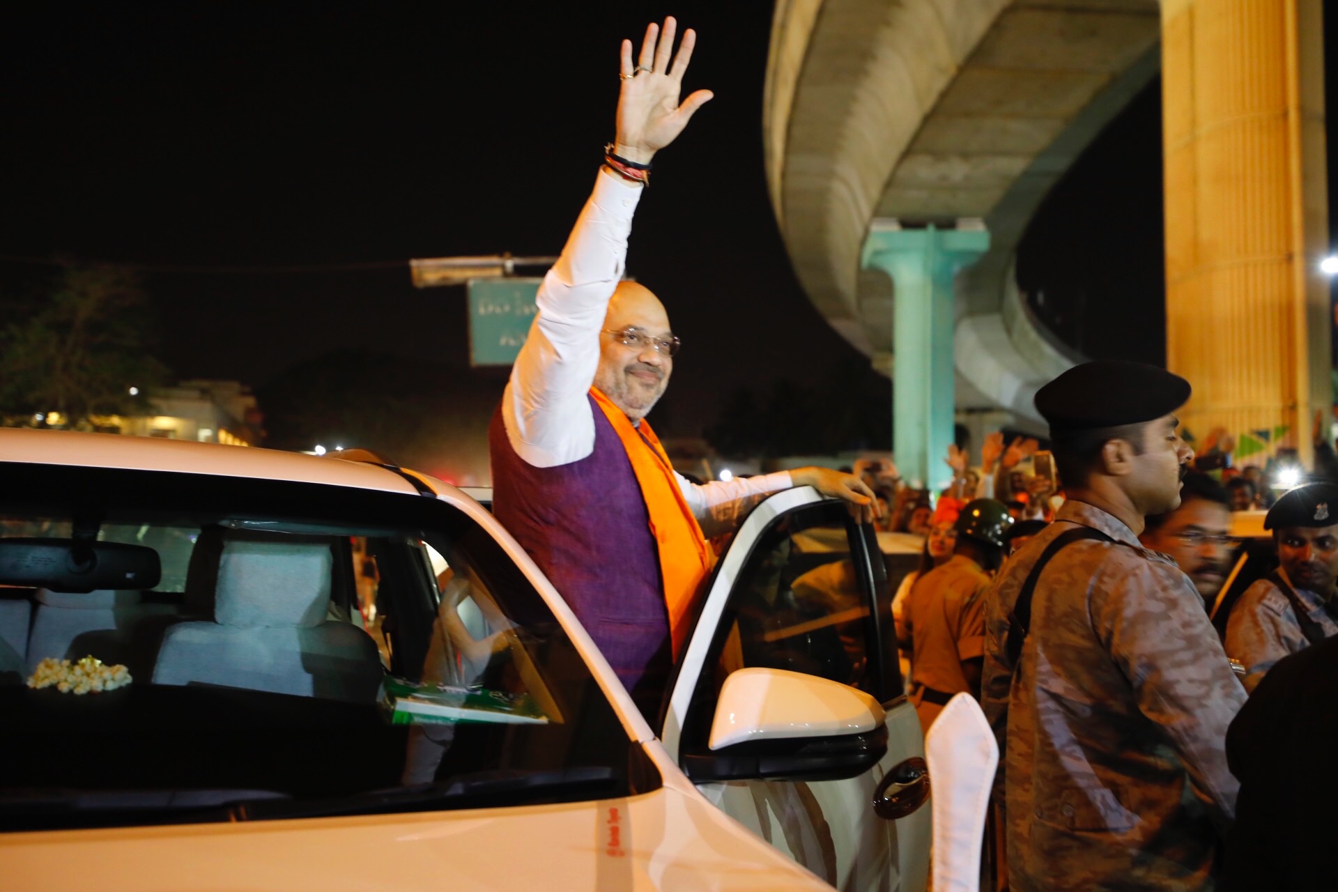 BJP National President Shri Amit Shah ji's road show in Bengaluru.