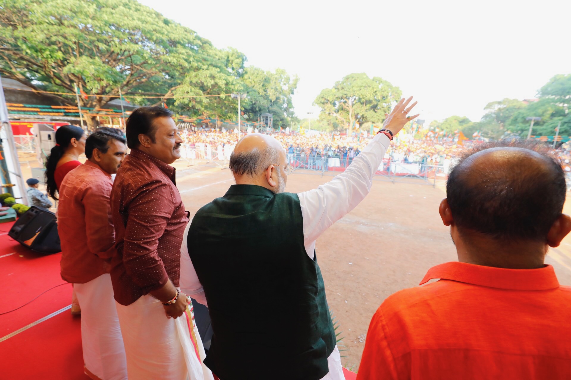  BJP National President, Shri Amit Shah addressing a public meeting in Thrissur (Kerala)