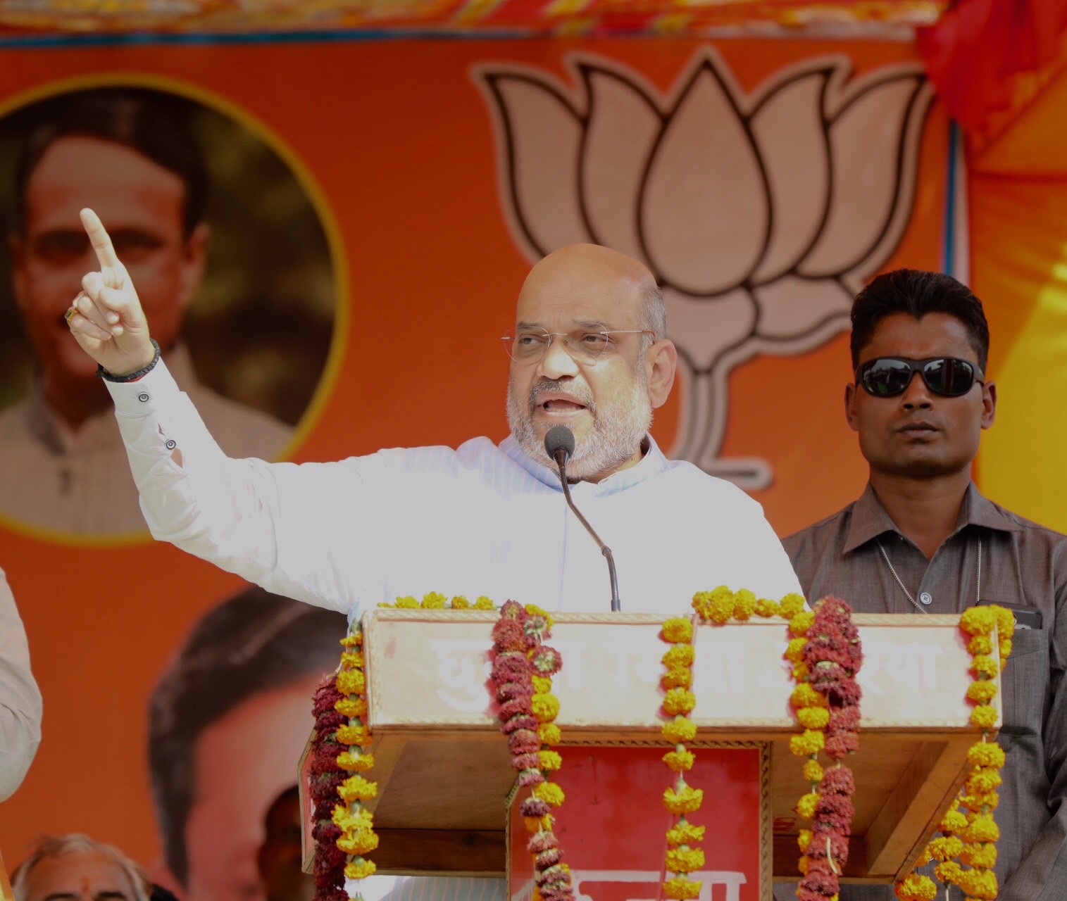   BJP National President, Shri Amit Shah addressing a public meeting in Auraiya (Uttar Pradesh).