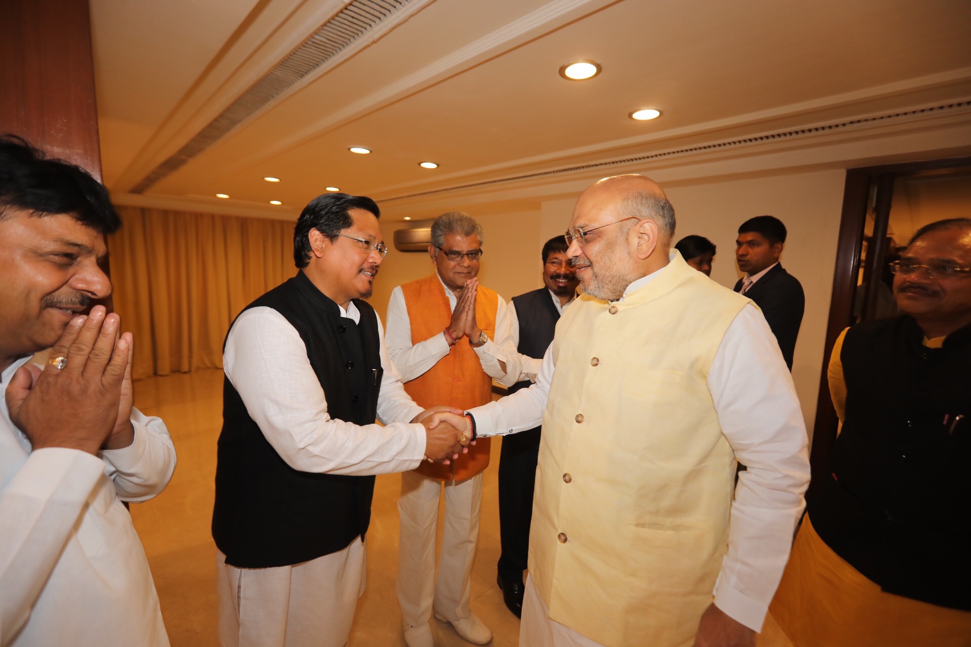  Meeting of NDA leaders with BJP National President, Shri Amit Shah at Varanasi (Uttar Pradesh)