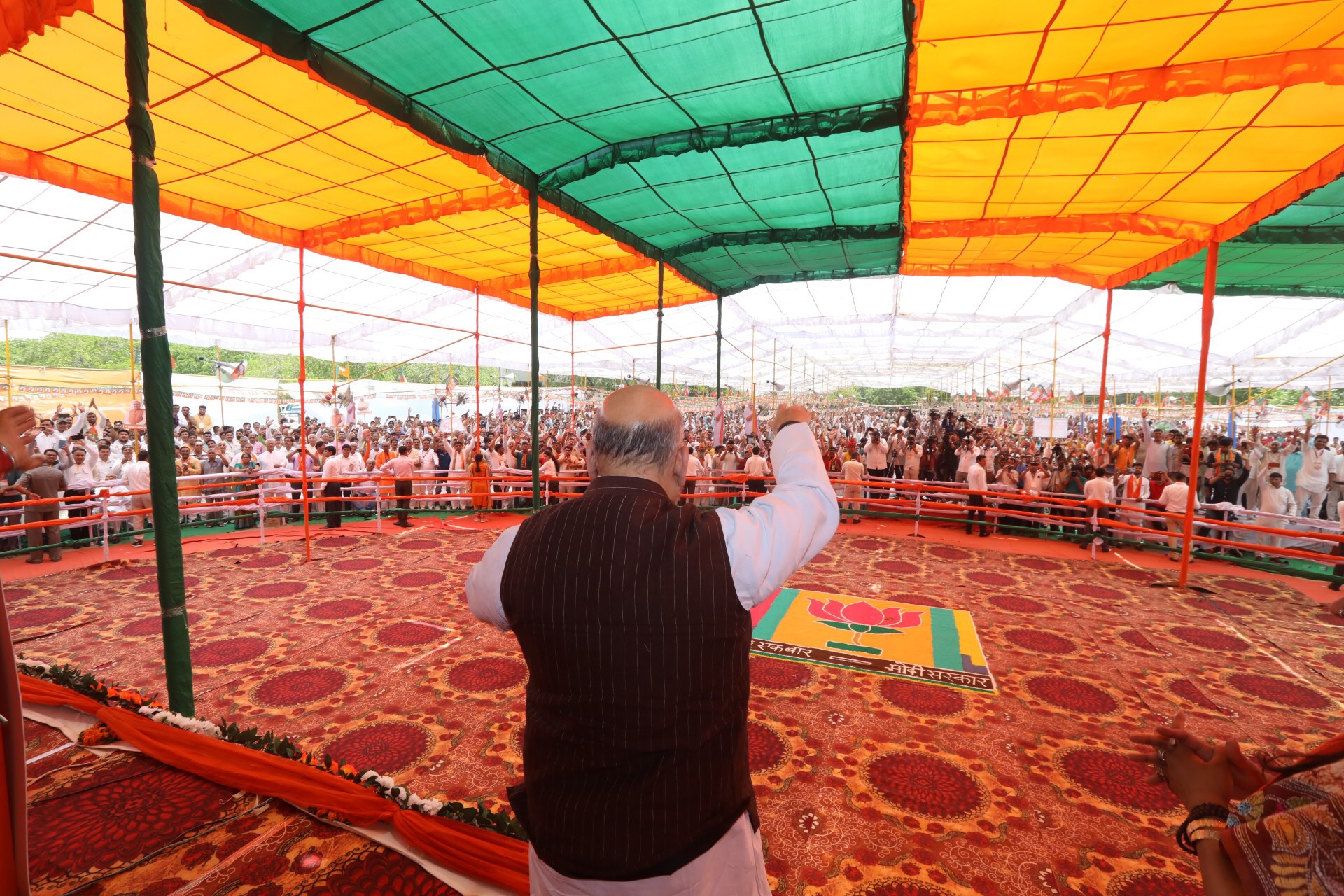  BJP National President Shri Amit Shah addressing a public meeting in Sonipat (Haryana)