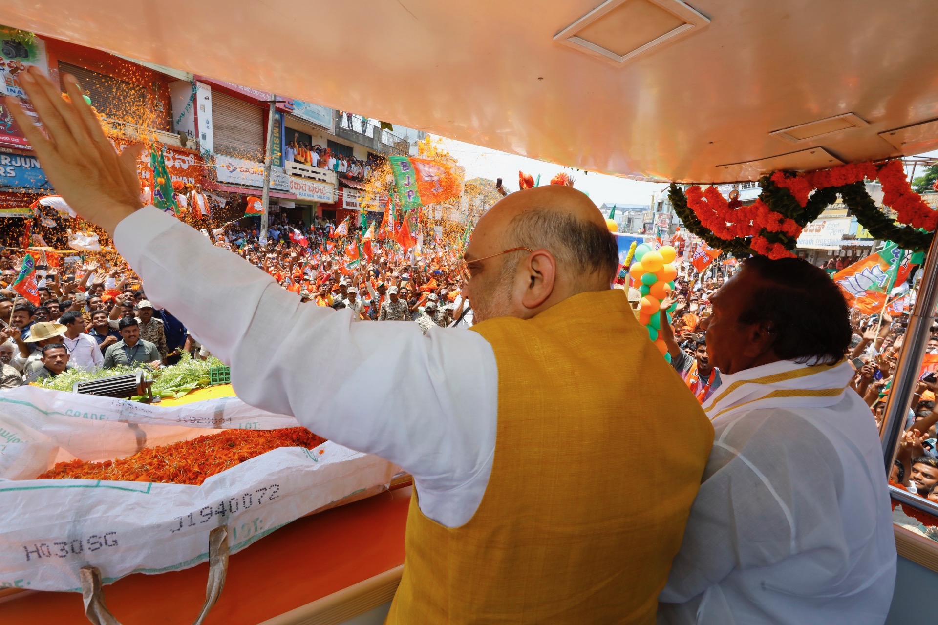  BJP National President, Shri Amit Shah ji's road show in Shimoga (Karnataka)