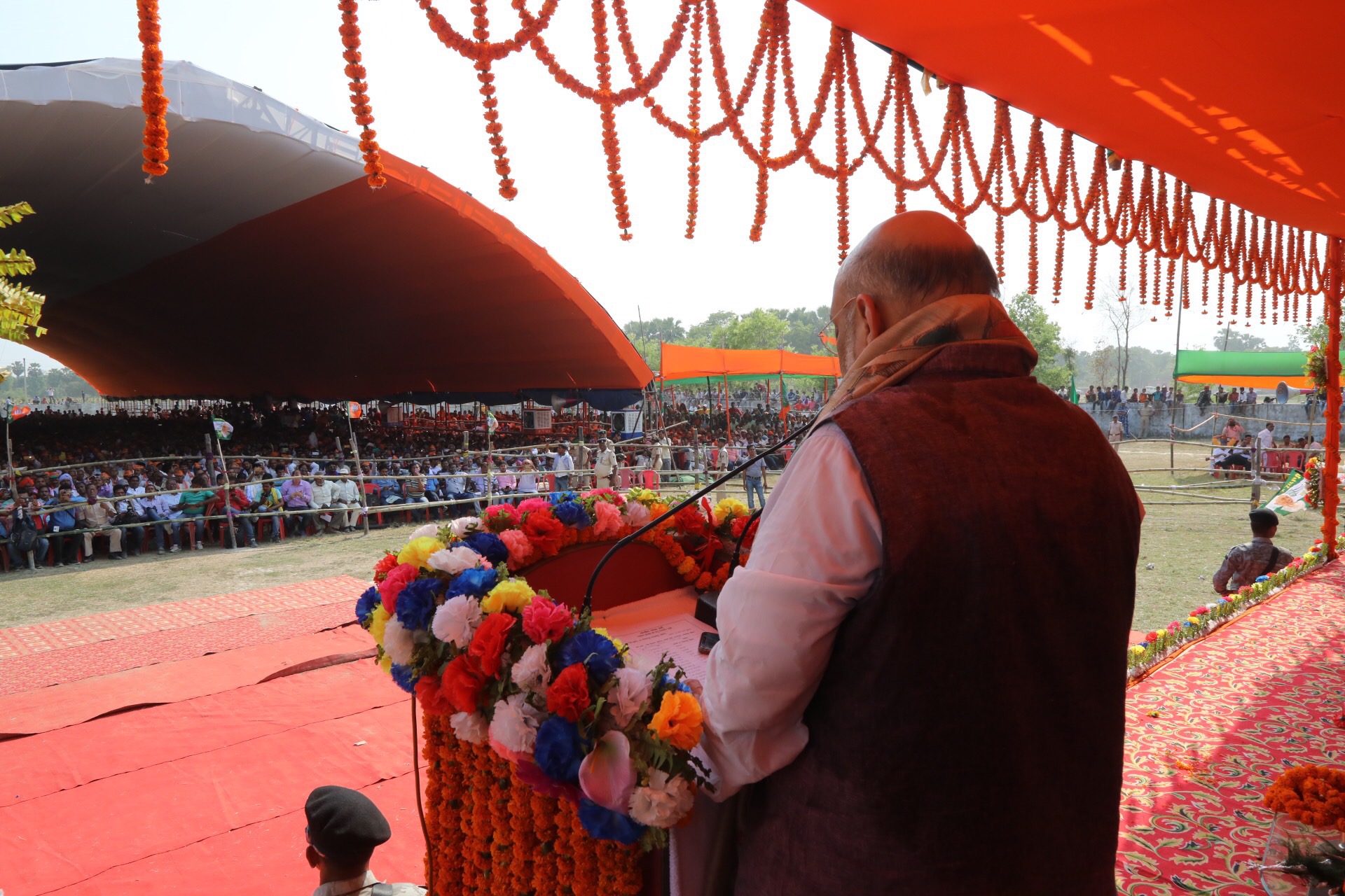  BJP National President, Shri Amit Shah addressing a public meeting in Samastipur, Bihar.