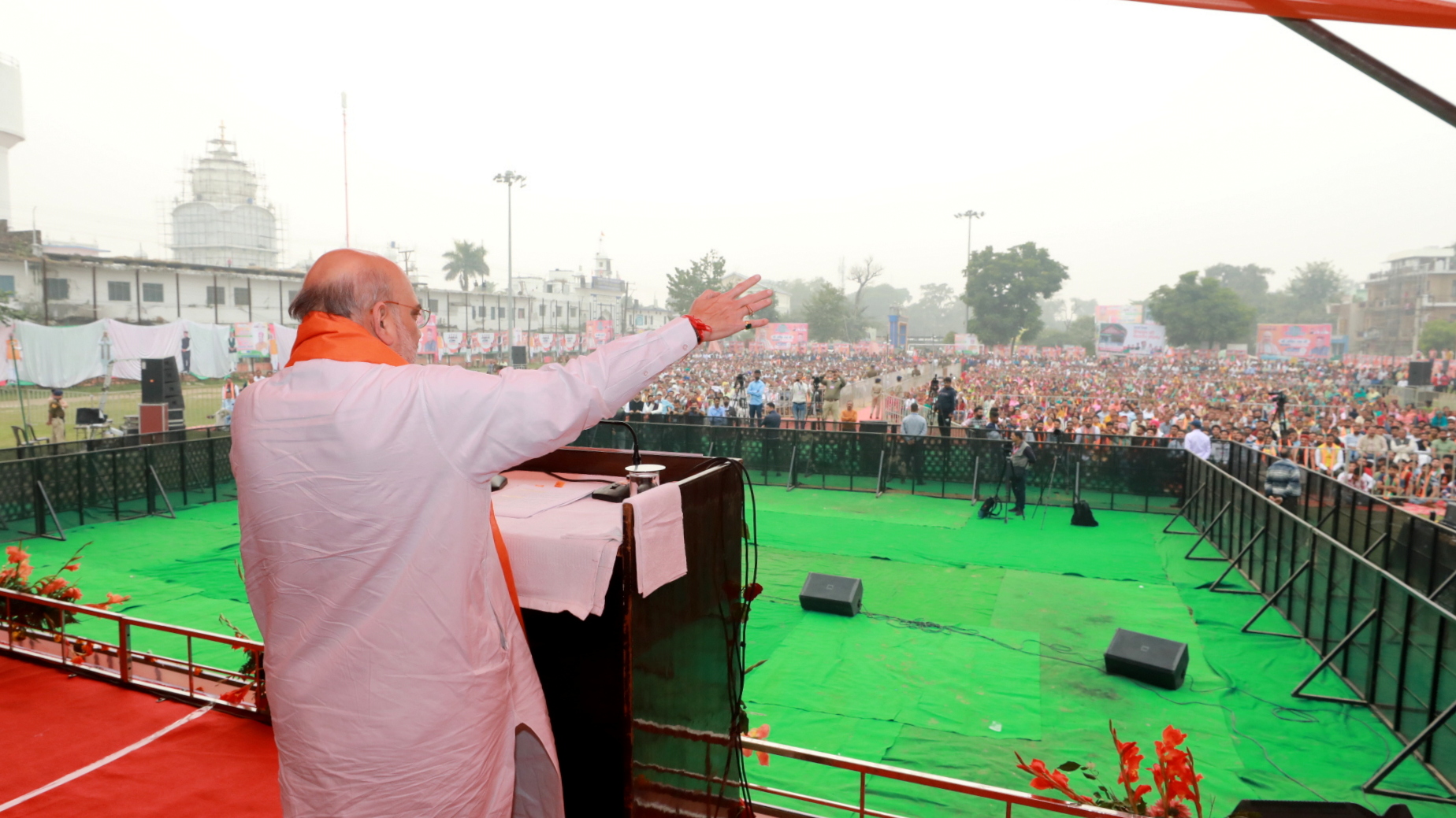 Hon’ble Union Home Minister and Minister of Cooperation Shri Amit Shah addressing a public meeting in Paonta Sahib, Sirmaur (Himachal Pradesh)