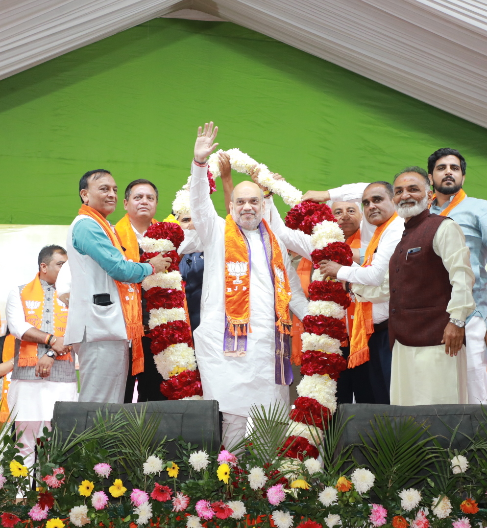 Hon'ble Union Home Minister & Minister of Cooperation Shri Amit Shah addressing Vijay Sankalp Rally in Gandhinagar South (Distt. Gandhinagar)