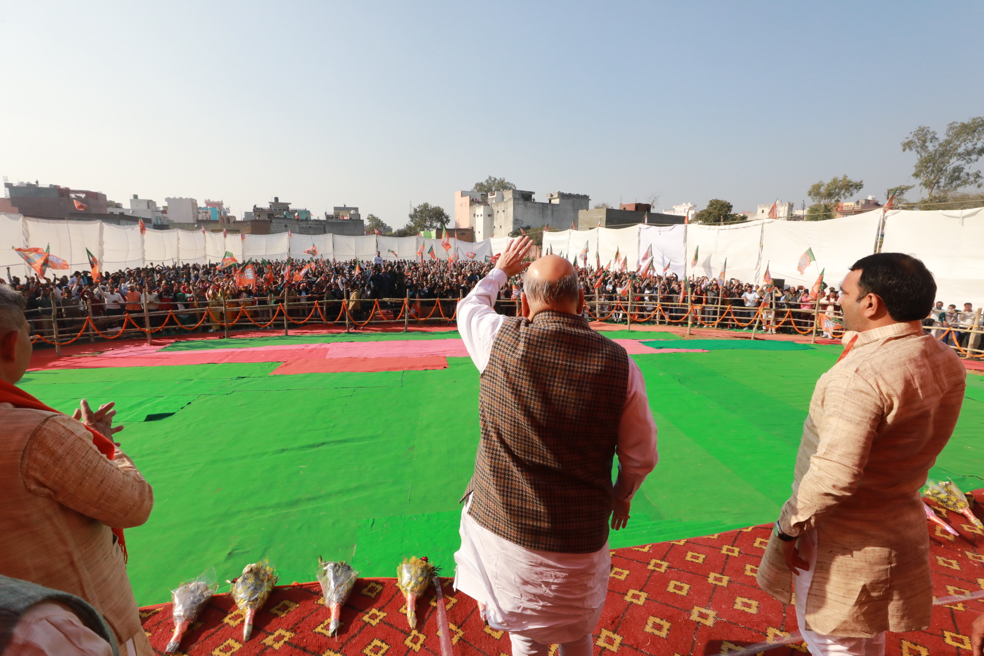 Hon'ble Union Home Minister & Minister of Cooperation Shri Amit Shah addressing a public meeting in Baghpat (U.P).