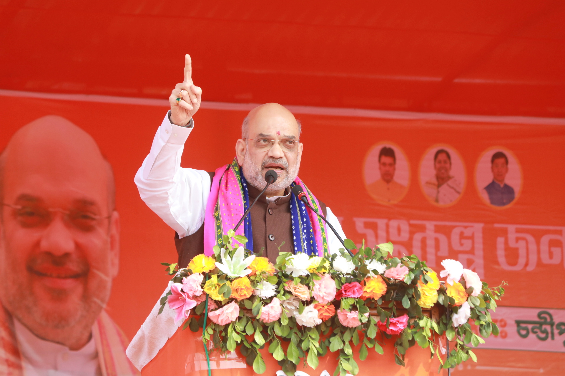 Hon'ble Union Home Minister & Minister of Cooperation Shri Amit Shah addressing "Vijay Sankalp Rally" in Chandipur (Tripura).