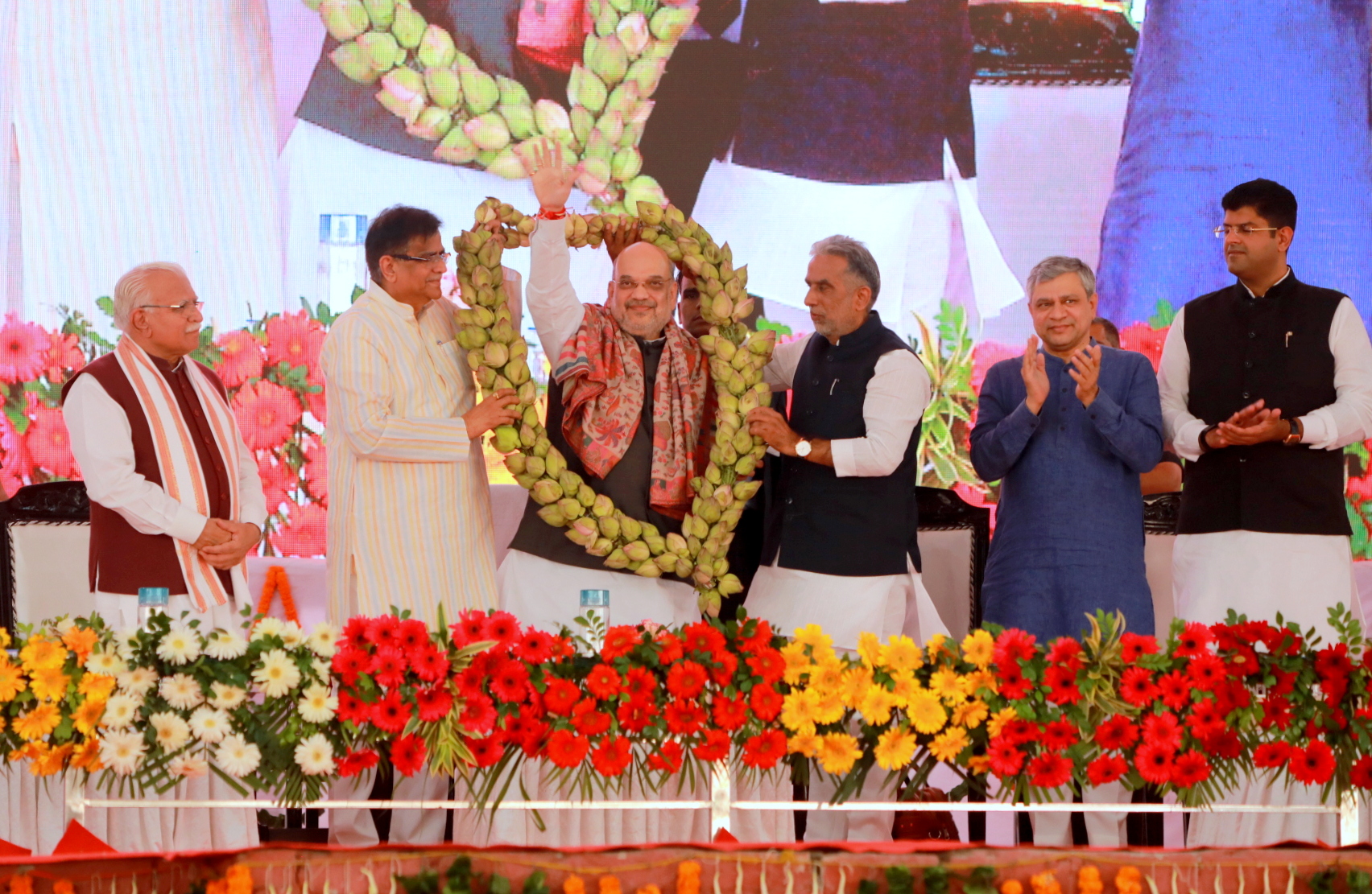 Hon’ble Union Home Minister and Minister of Cooperation Shri Amit Shah while addressing “Jan Utthan Rally” at Sec. 12 Ground, Faridabad (Haryana)