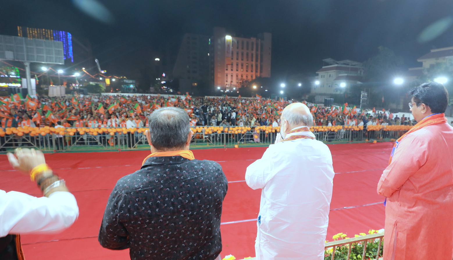 Hon'ble Union Home Minister and Minister of Cooperation Shri Amit Shah addressing Vijay Sankalp Rally in Vejalpur, Ahmedabad (Gujarat)