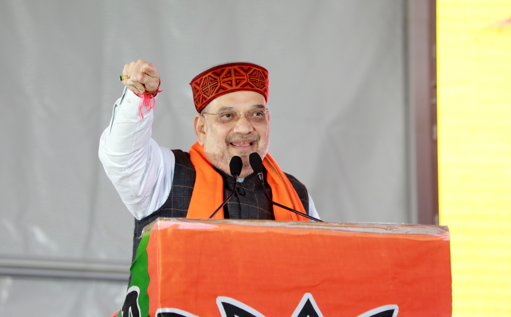 Hon’ble Union Home Minister and Minister of Cooperation Shri Amit Shah while addressing “Vijay Sankalp Rally” at Kasumpati, Shimla (Himachal Pradesh)