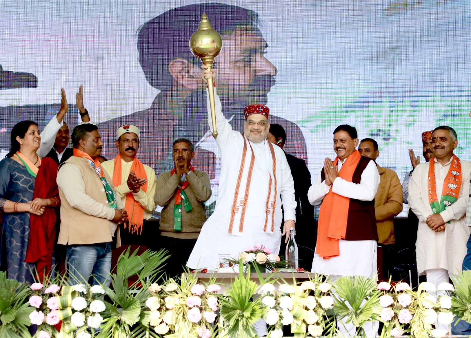 Hon’ble Union Home Minister and Minister of Cooperation Shri Amit Shah addressing a public meetings in Nagrota, (Himachal Pradesh)