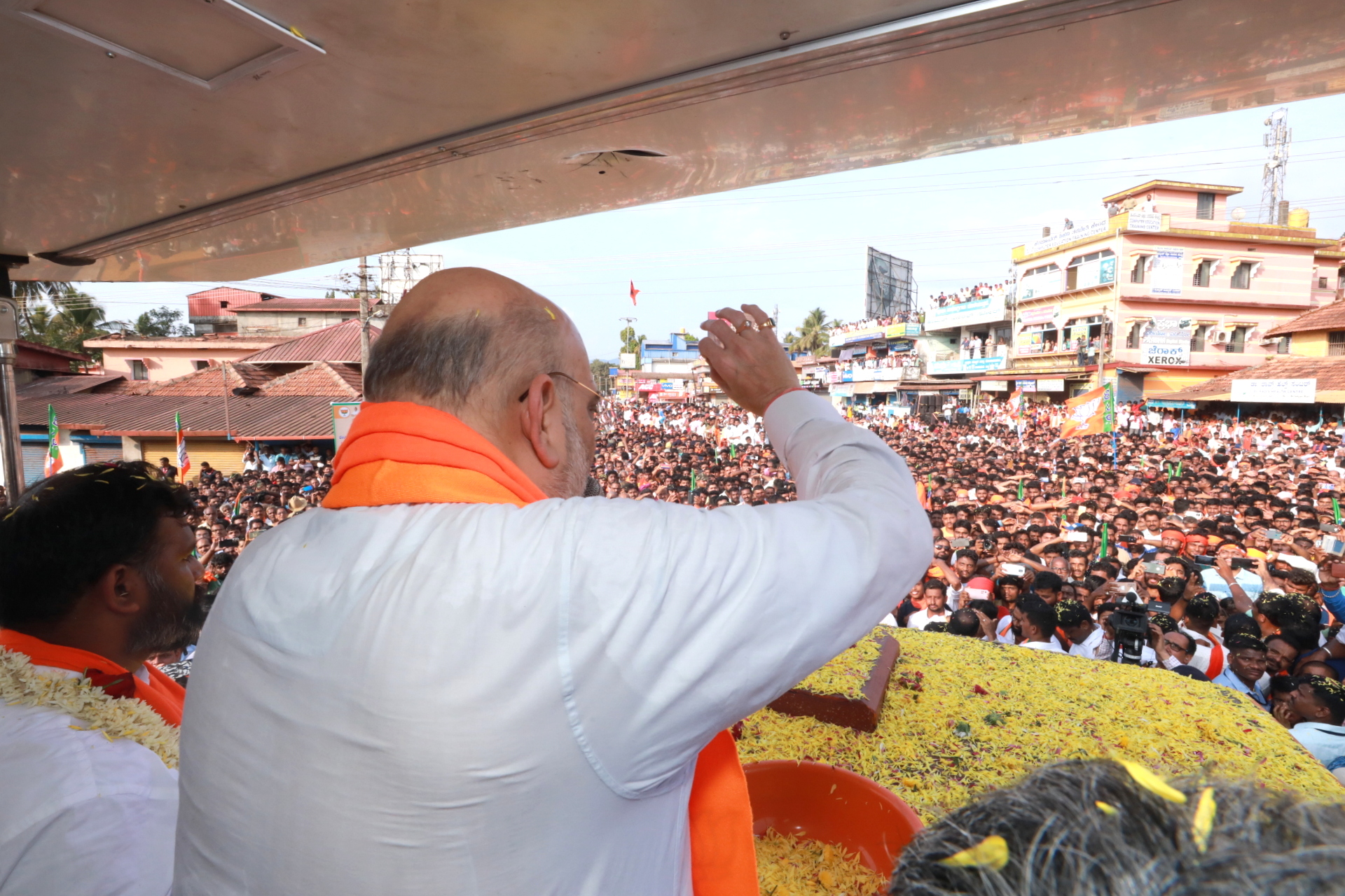 Road show of Hon'ble Union Home Minister & Minister of Cooperation Shri Amit Shah in Byndoor (Karnataka)