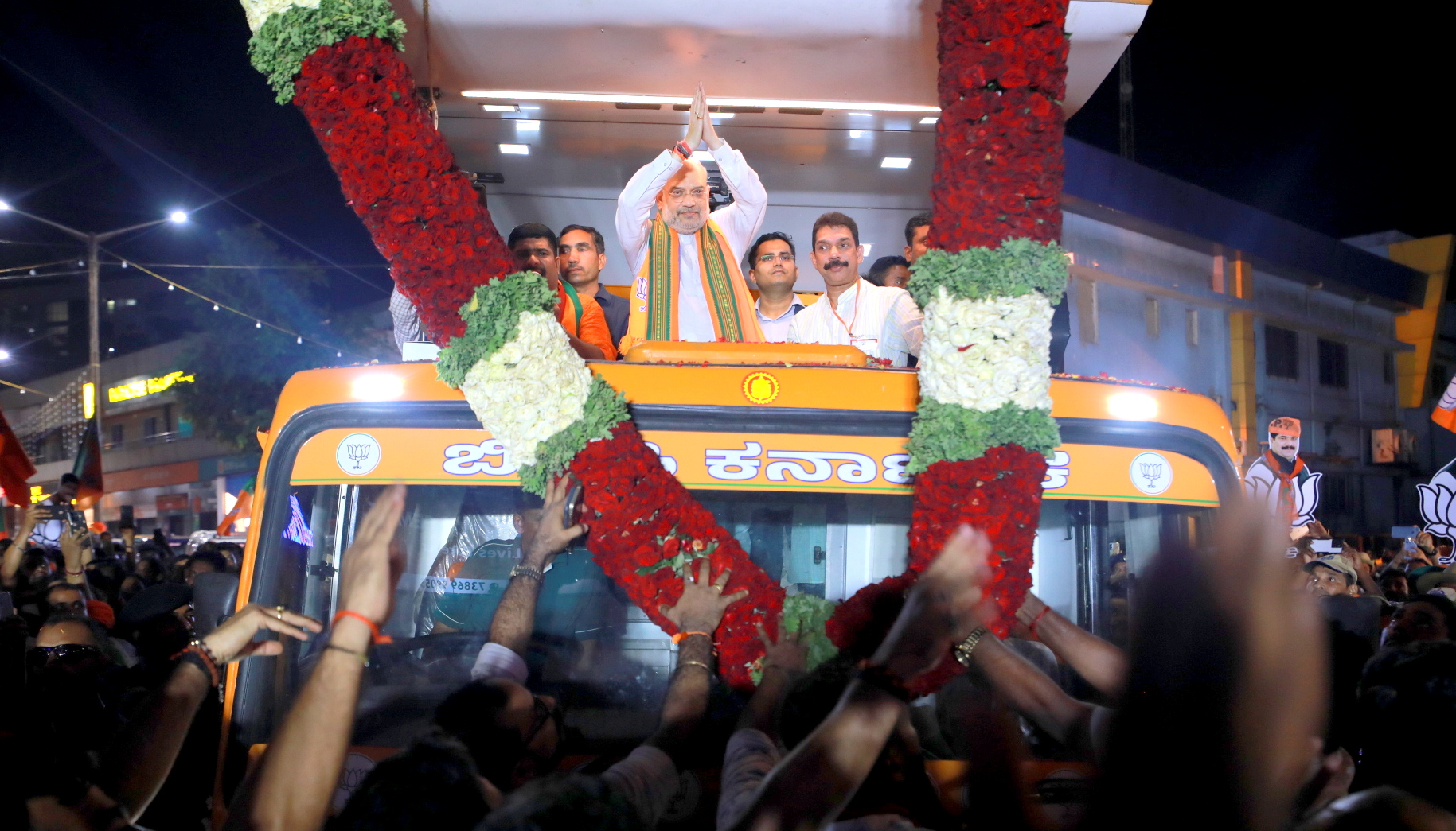 Road show of Hon'ble Union Home Minister & Minister of Cooperation Shri Amit Shah in Mangaluru (Karnataka)