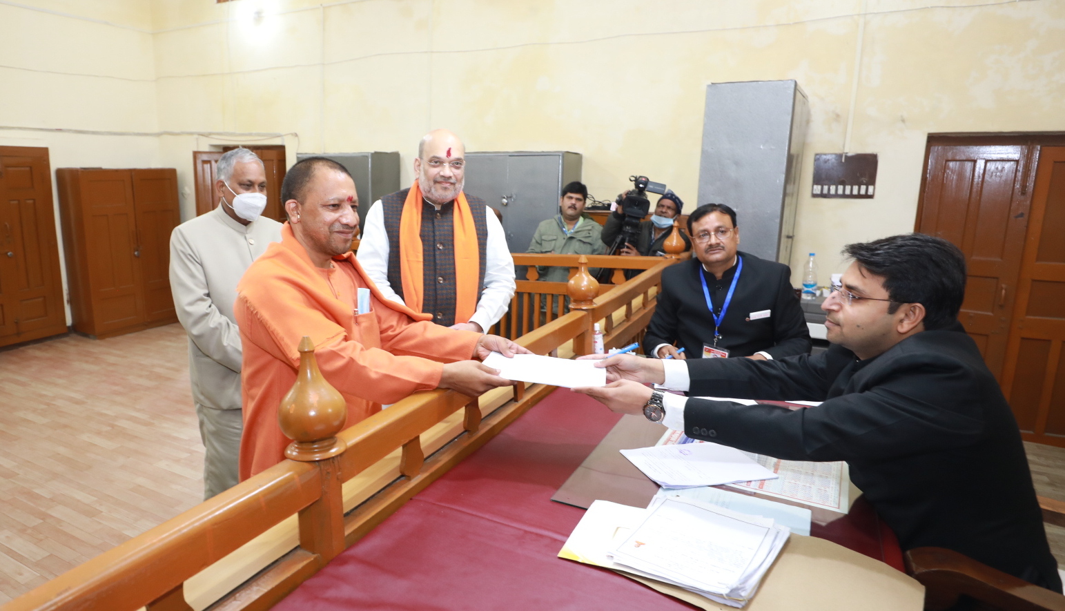 Hon'ble Union Home Minister & Minister of Cooperation Shri Amit Shah at filing of nomination papers of U.P. CM Shri Yogi Adityanath in Gorakhpur (Uttar Pradesh)