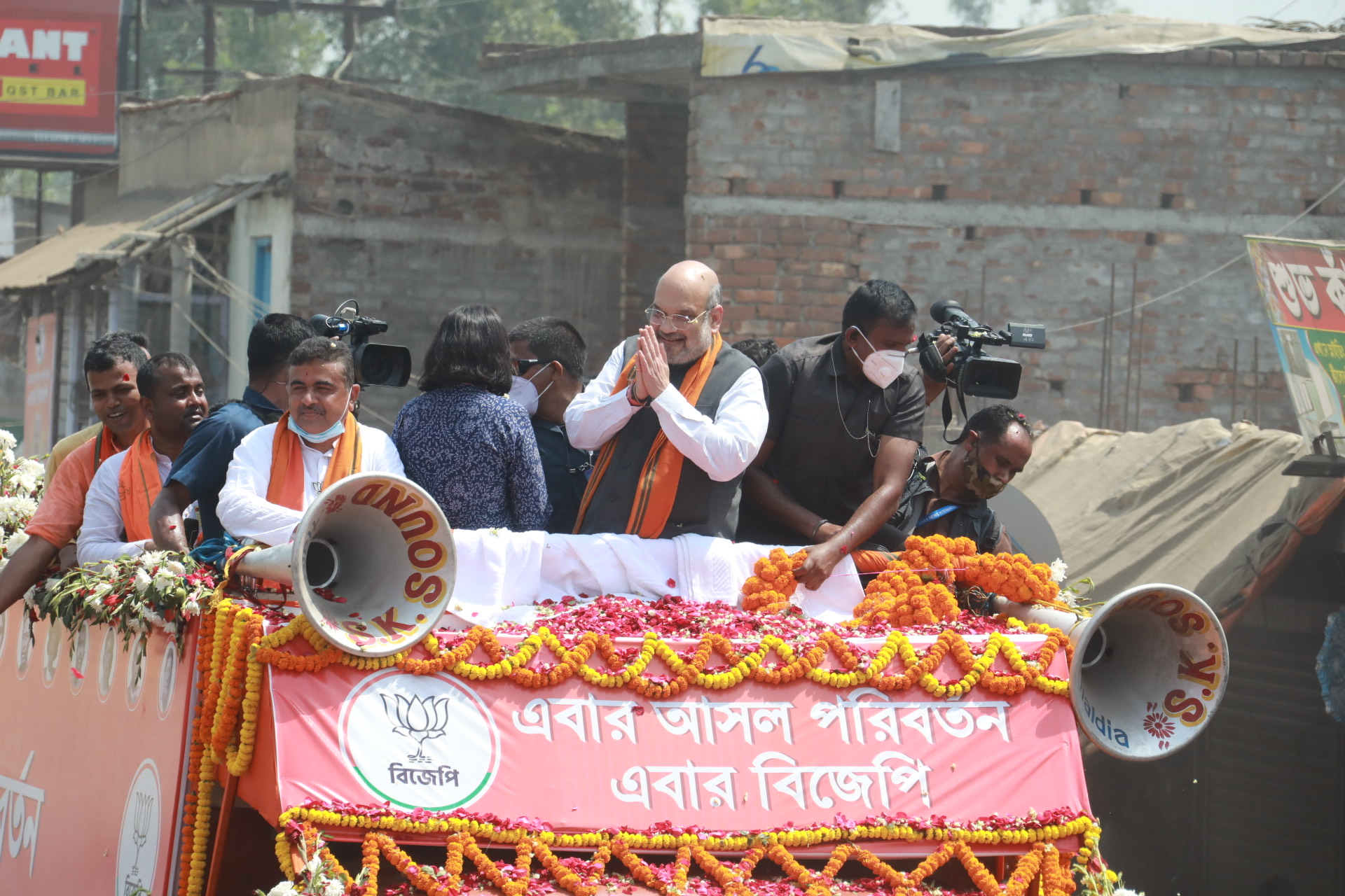  Road show of Hon'ble Union Home Minister Shri Amit Shah in Nandigram (West Bengal)