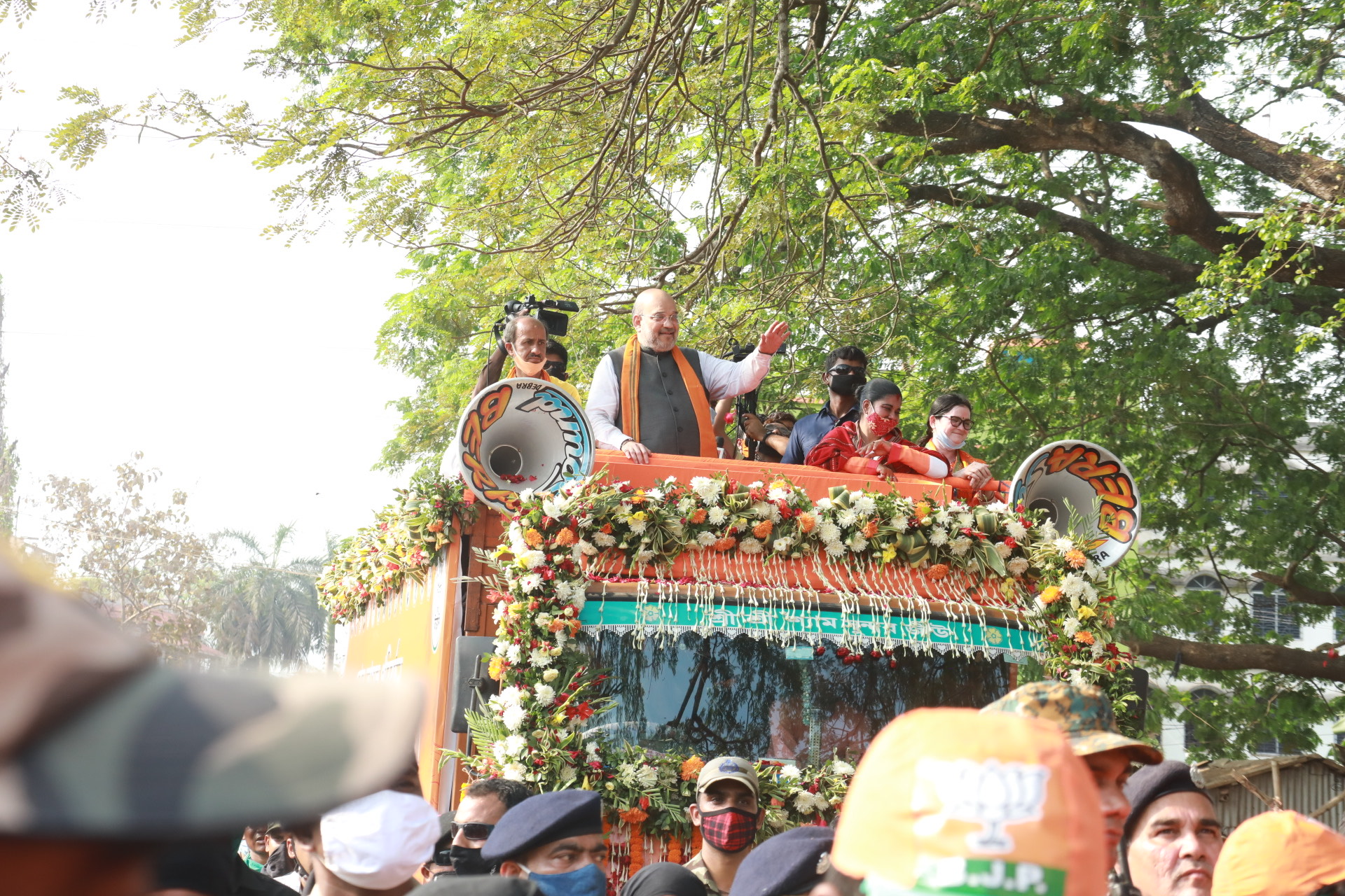  Road show of Hon'ble Union Home Minister Shri Amit Shah in Debra (West Bengal)