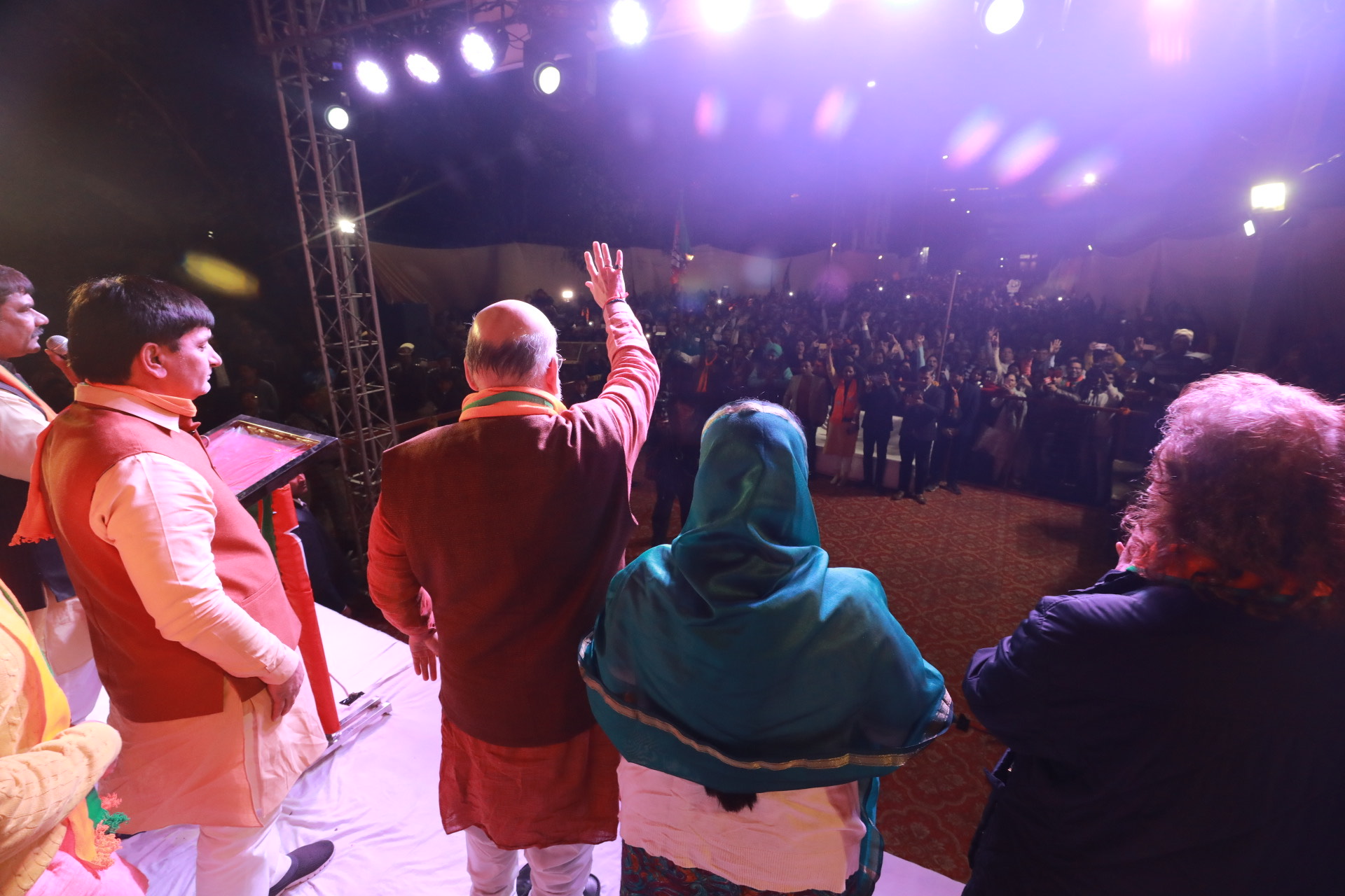 Photographs : Hon'ble Home Minister Shri Amit Shah addressing a public meeting at Jawalpur Main Road, Near Nangloi DTC Depot (Delhi)