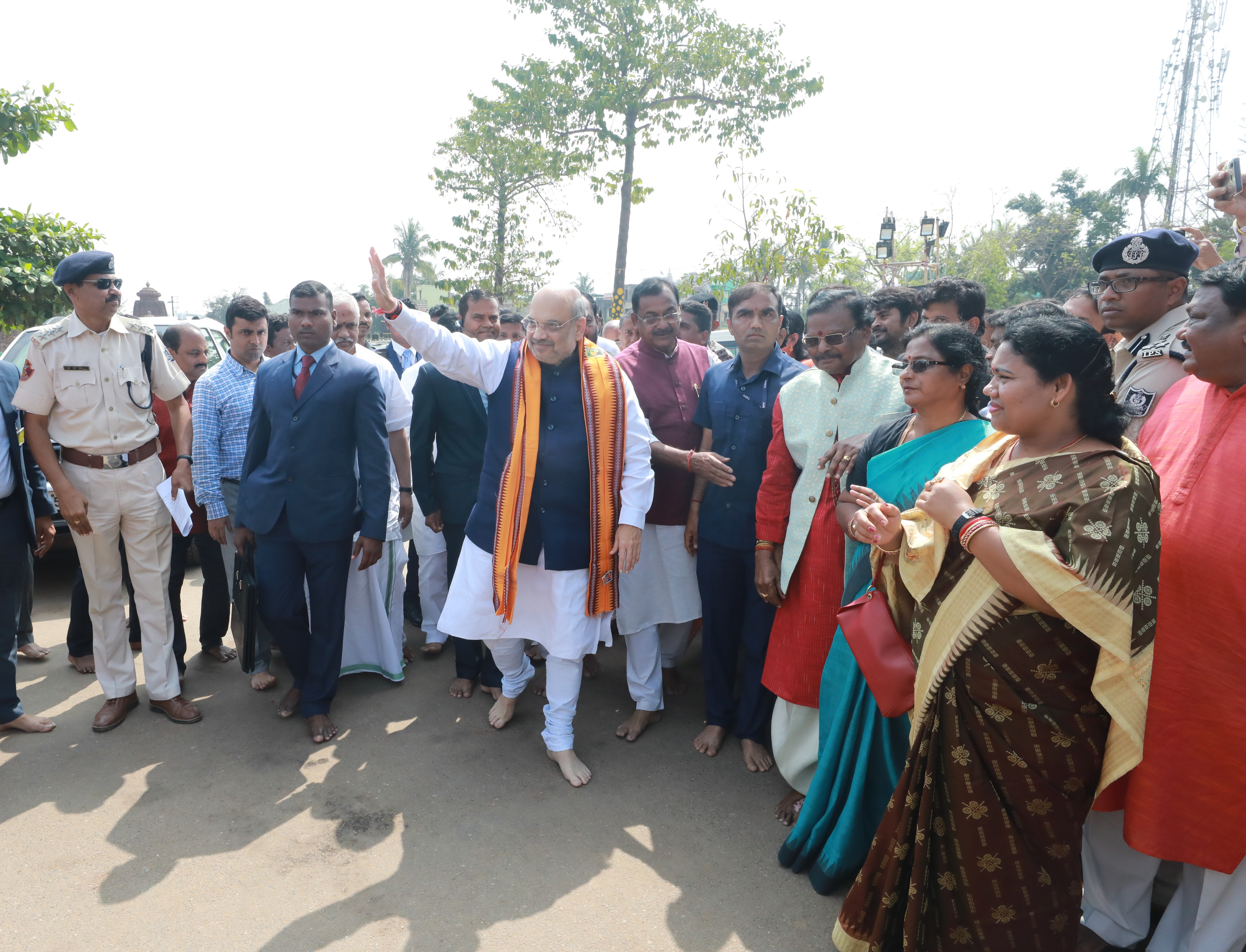 Photographs : Hon'ble Home Minister Shri Amit Shah visit Lingraj Mandir in Bhubaneswar (Odisha)