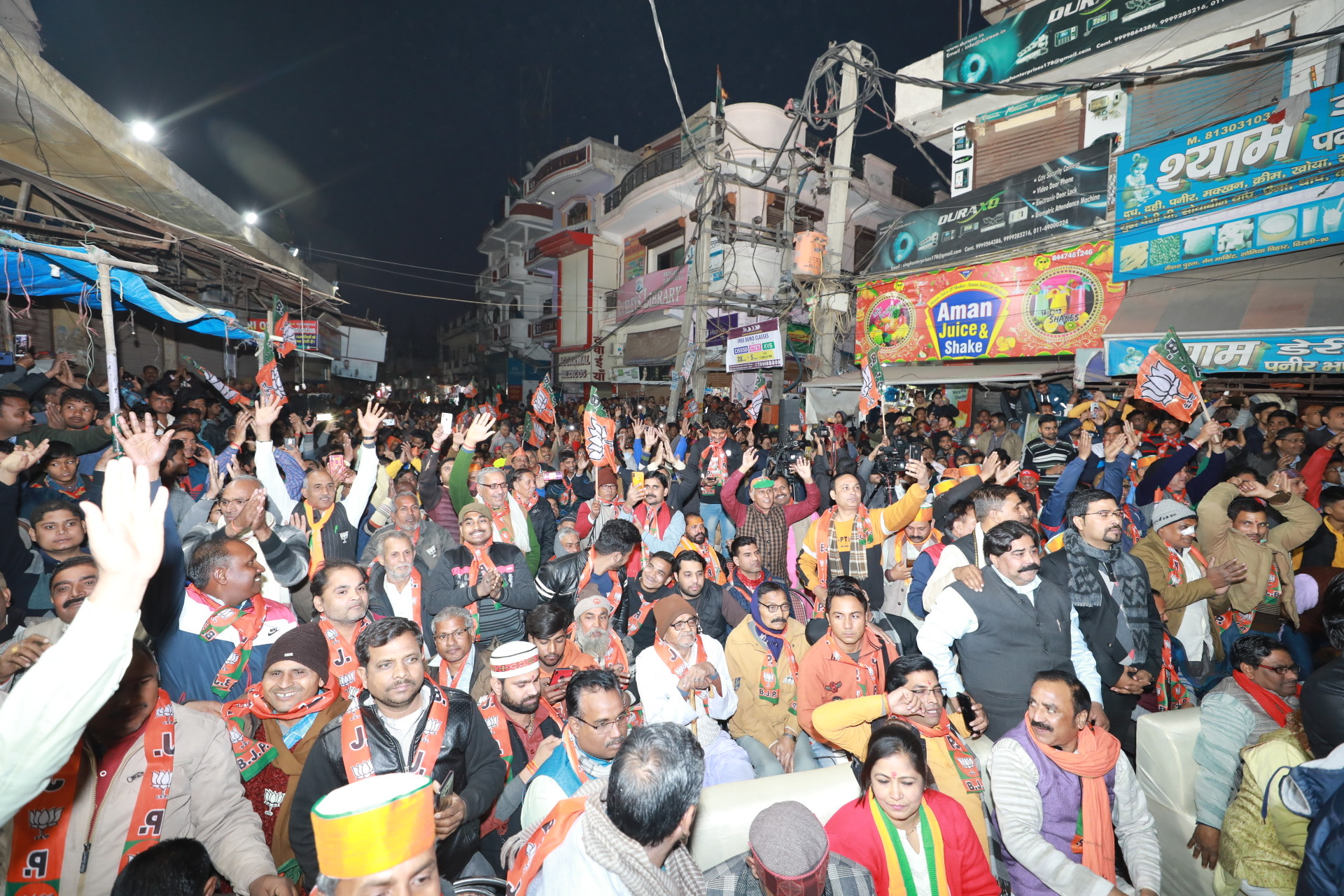 Photographs : Hon'ble Home Minister Shri Amit Shah addressing a public meeting in Karawal Nagar (Delhi).