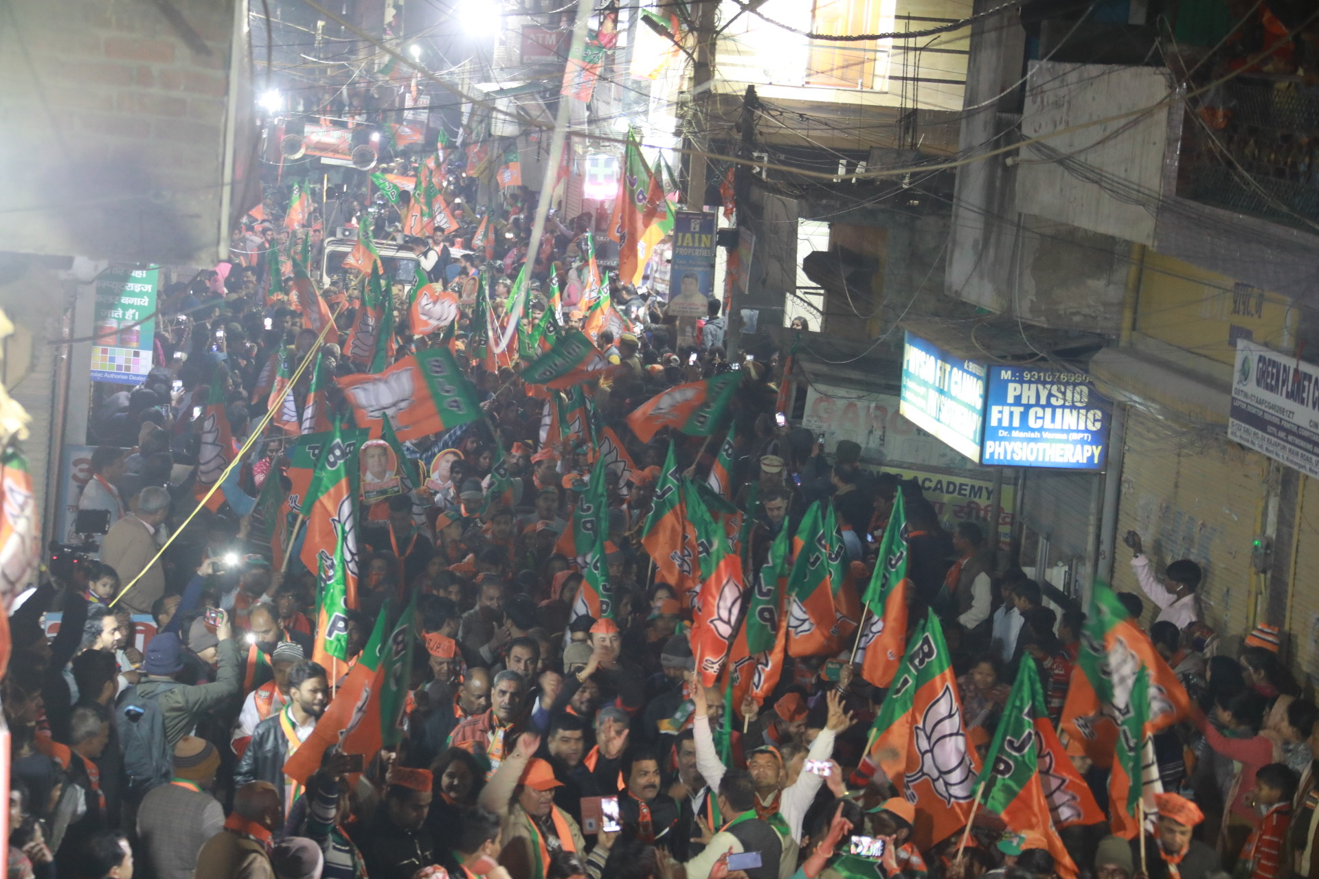 Photographs of road show of Hon'ble Home Minister Shri Amit Shah in Palam (Delhi)