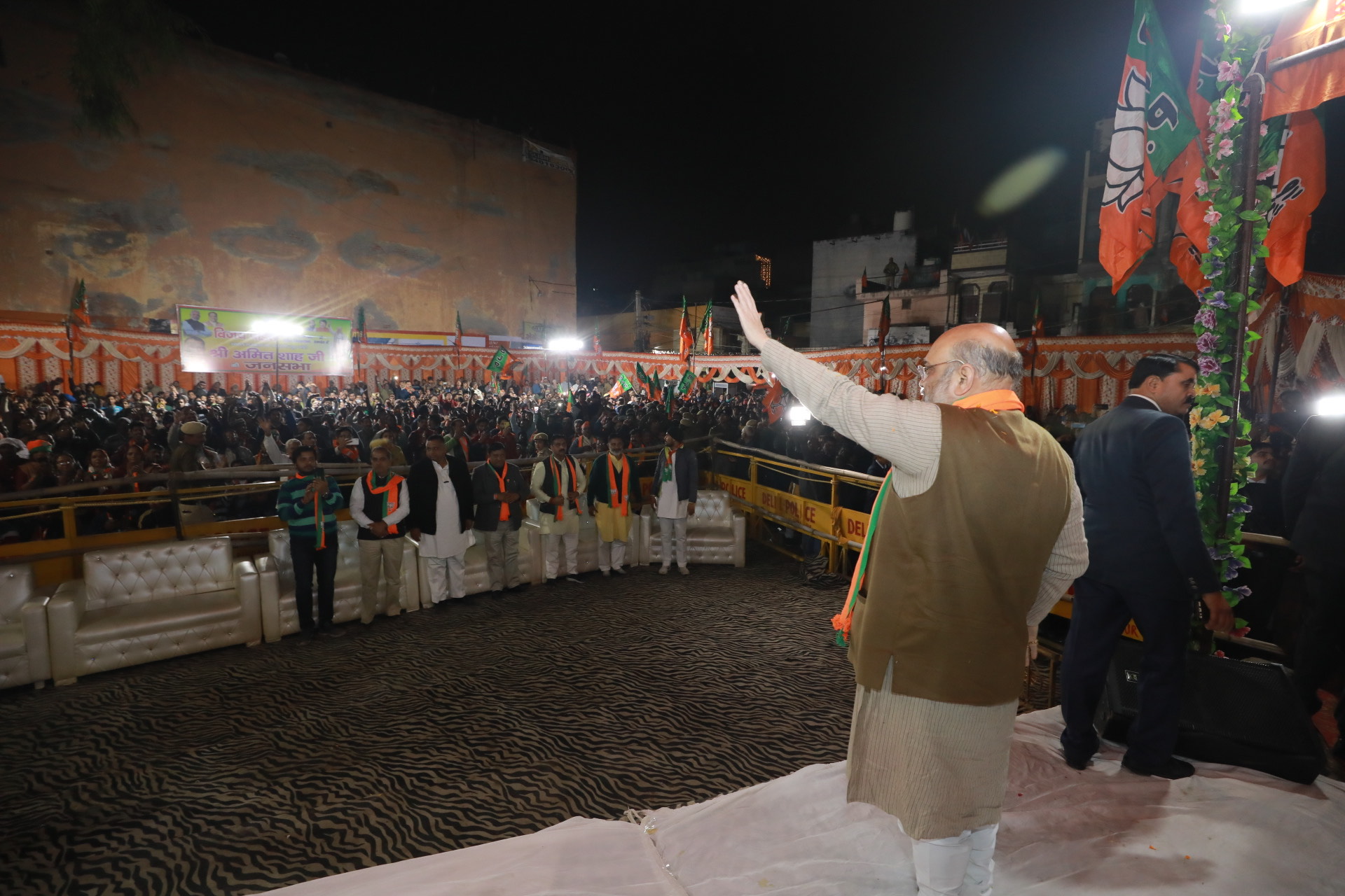 Photographs : Hon'ble Home Minister Shri Amit Shah addressing a public meeting in Palam, New Delhi.