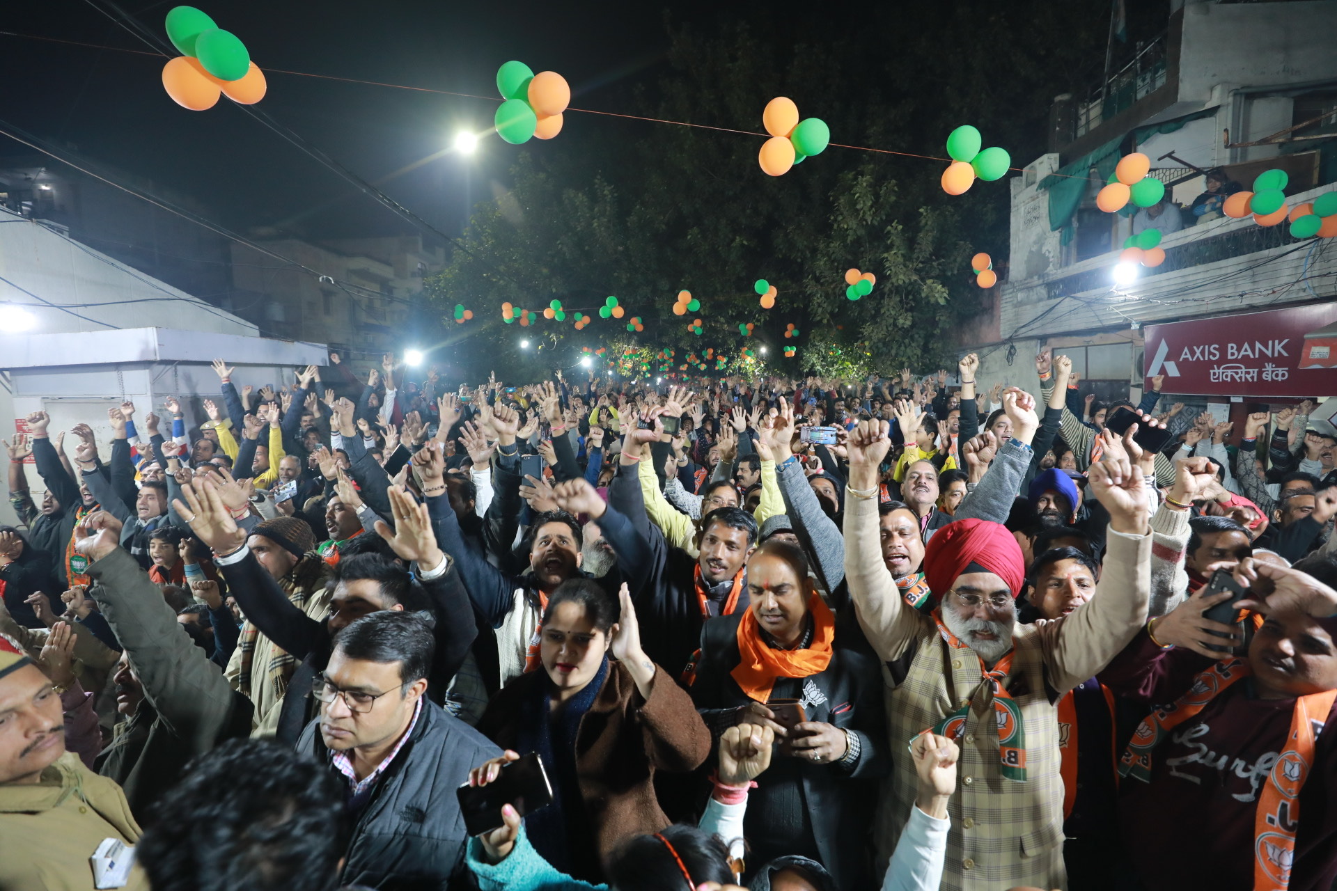 Photographs : Hon'ble Home Minister Shri Amit Shah addressing public meeting at Shukra Bazar, Near Police Booth, Malkaganj, Timarpur (Delhi).