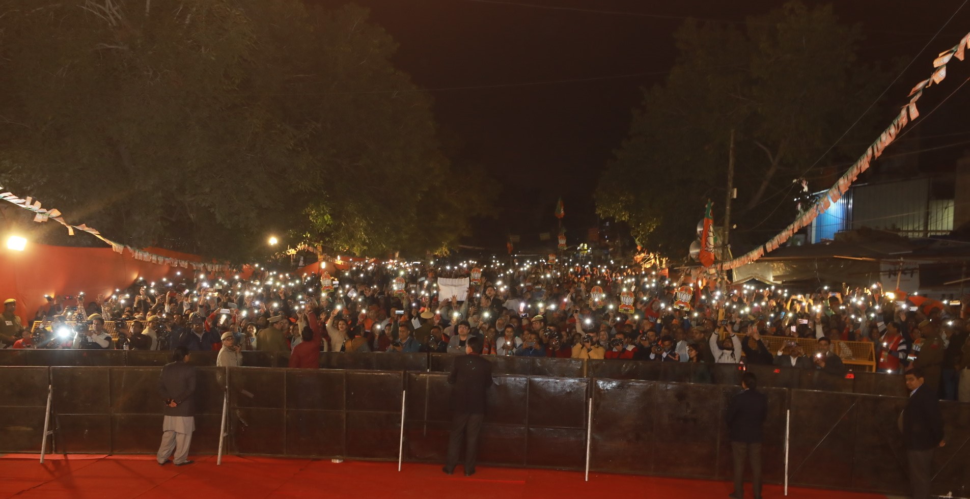 Photographs : Hon'ble Home Minister Shri Amit Shah addressing a public meeting at public meeting in Kondli Vidhansabha (Delhi) near Sharma Medical Mayur Vihar Phase - 3