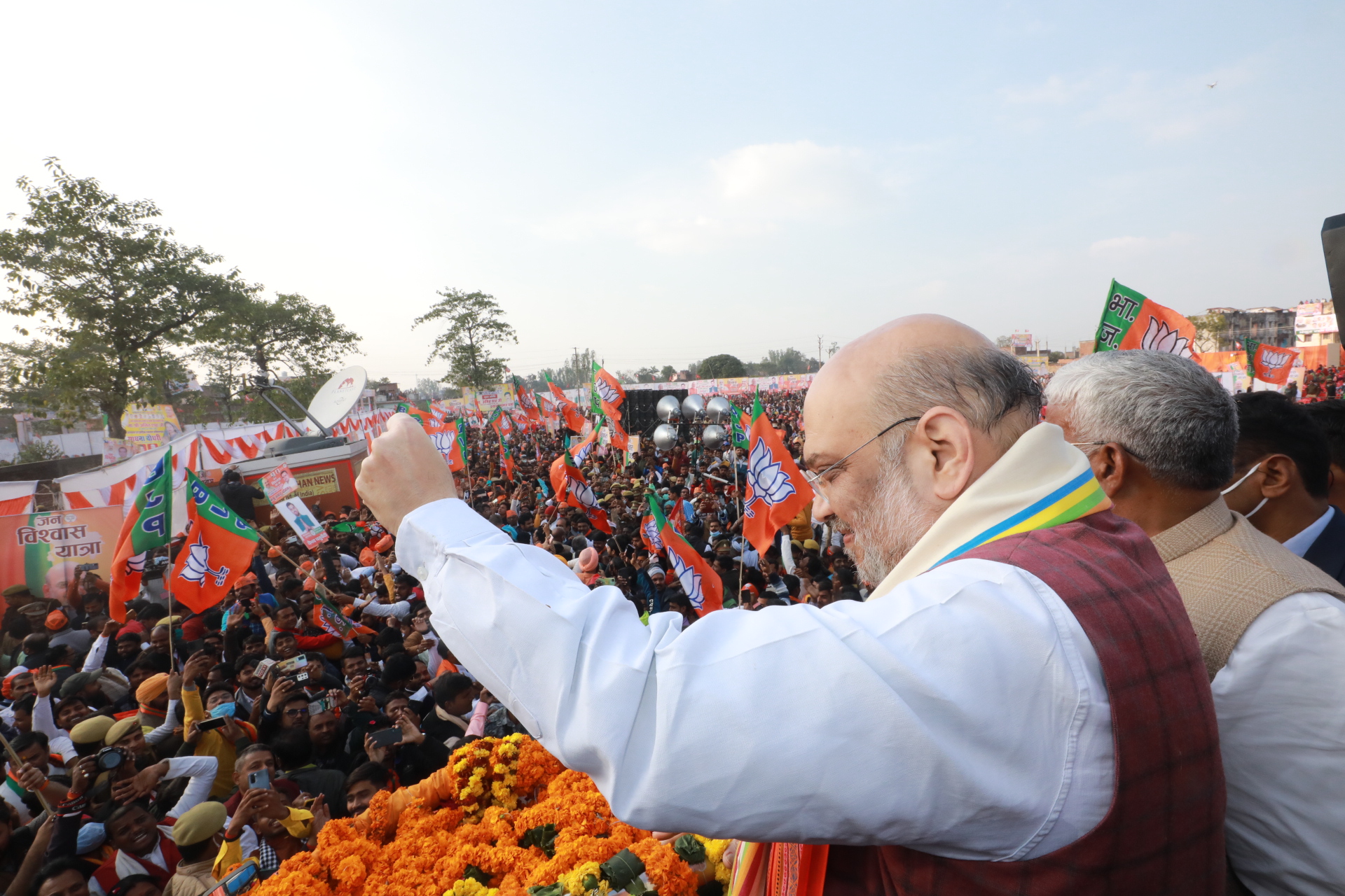 Hon'ble Union Home Minister & Minister for Cooperation Shri Amit Shah addressing public meetings in Aayodhya & Sant Kabir Nagar (Uttar Pradesh)