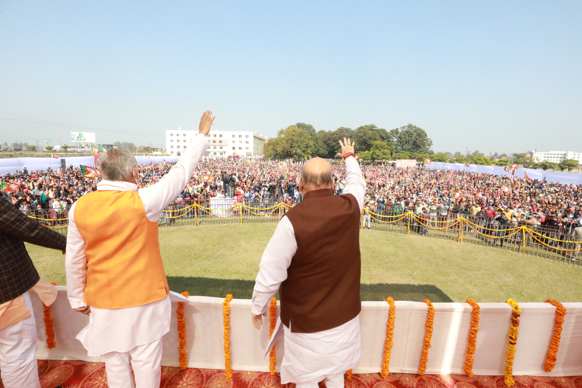 Hon'ble Union Home Minister & Minister of Cooperation Shri Amit Shah addressing a public meeting in Aonla (Uttar Pradesh)