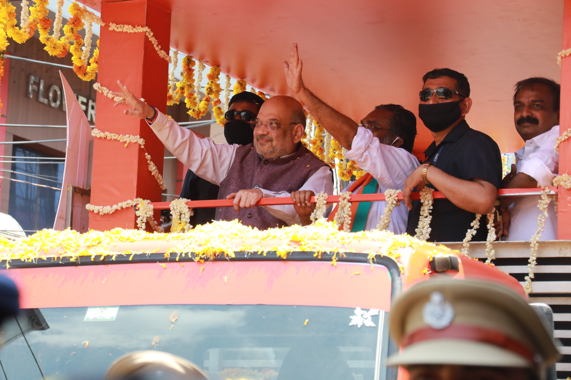  Road show of Hon'ble Union Home Minister Shri Amit Shah in Thrippunithura (Kerala)