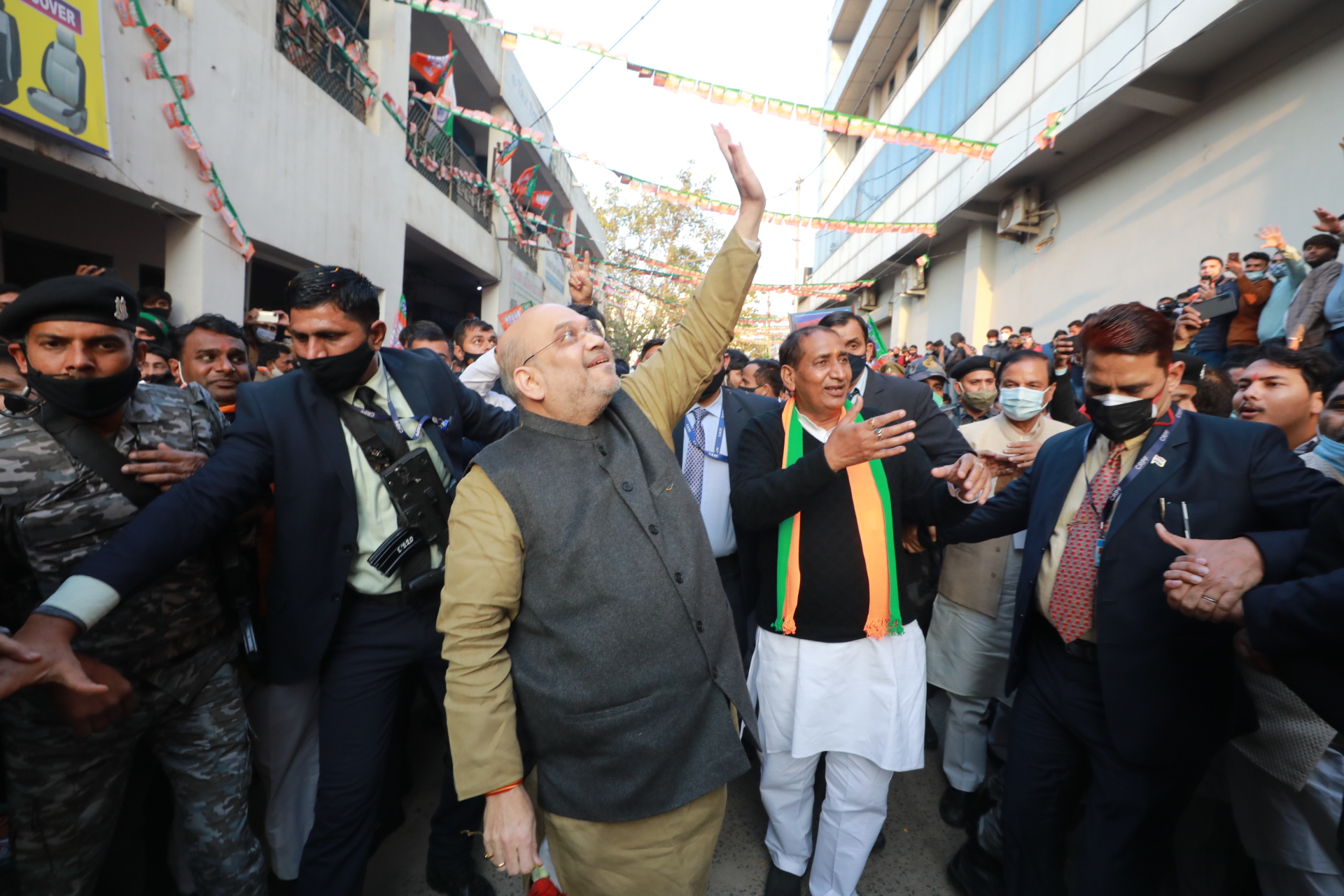 Hon'ble Home Minister & Minister of Cooperation Shri Amit Shah did door to door campaign in Dadri (U.P.)