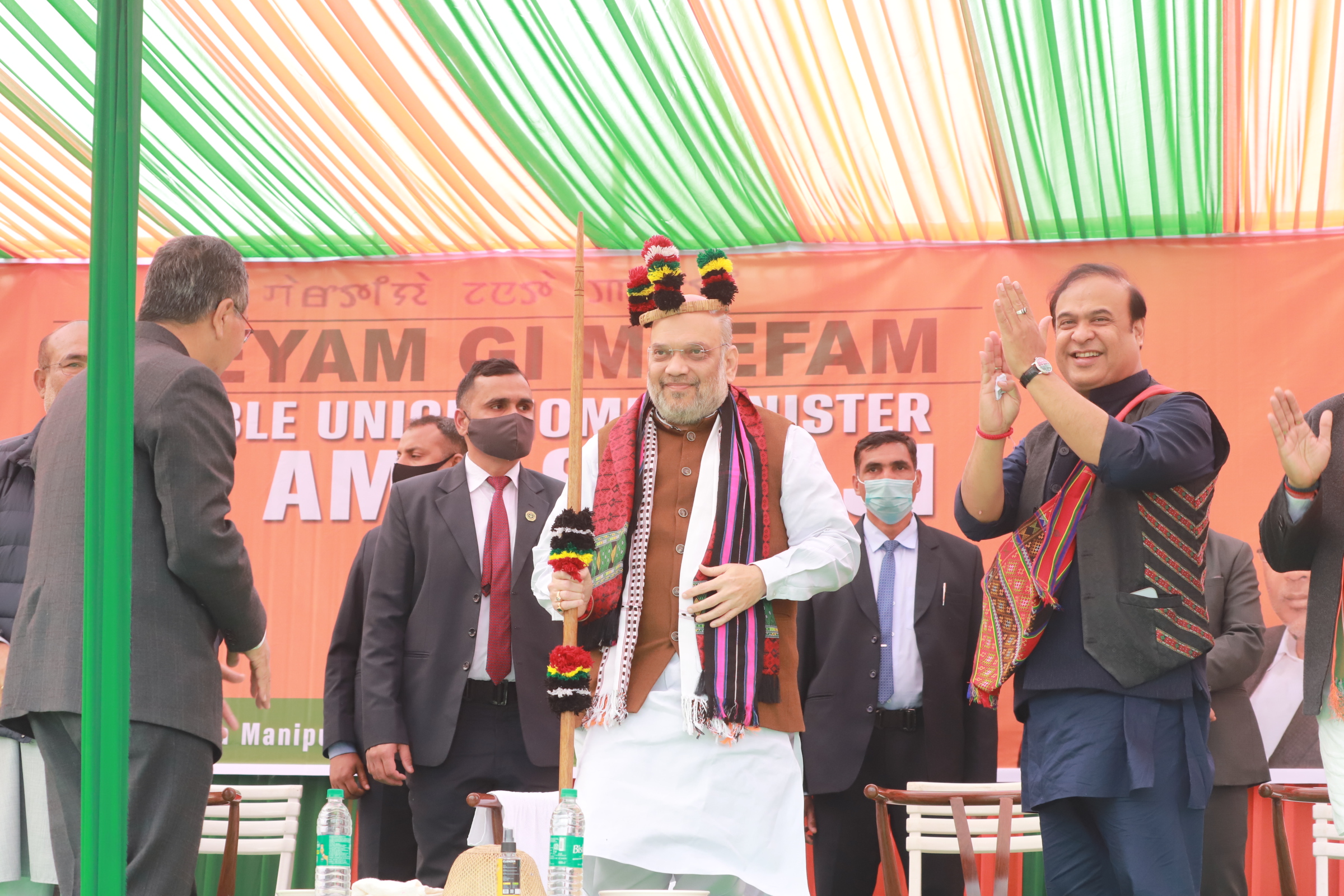 Hon'ble Union Home Minister and Minister of Cooperation Shri Amit Shah addressing a public meeting in Churachandpur (Manipur).