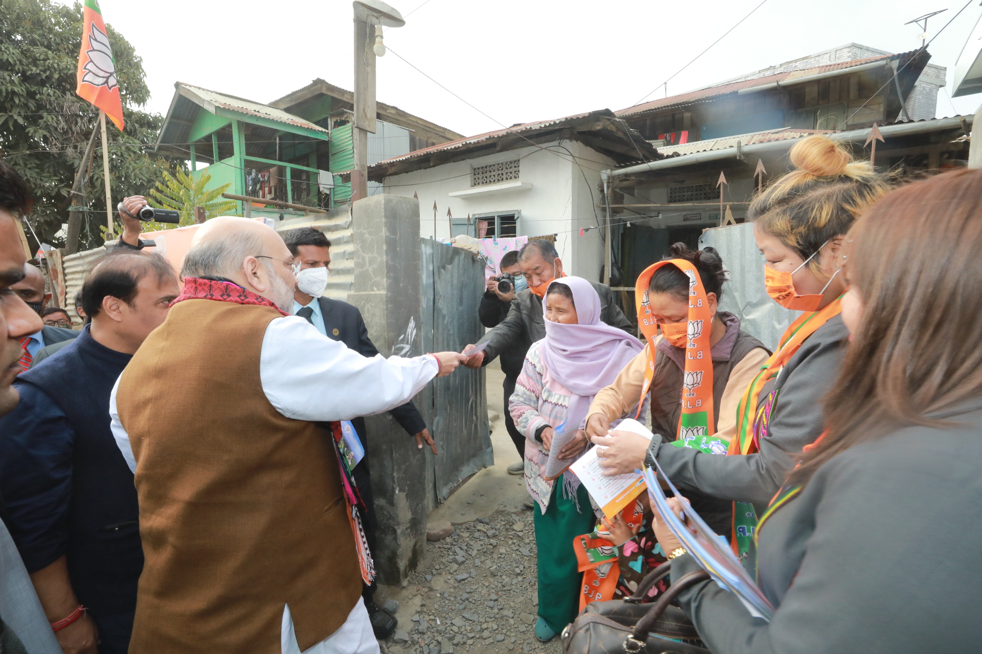 Hon'ble Union Home Minister and Minister of Cooperation Shri Amit Shah ji's door to door campaign in Churachandpur (Manipur)