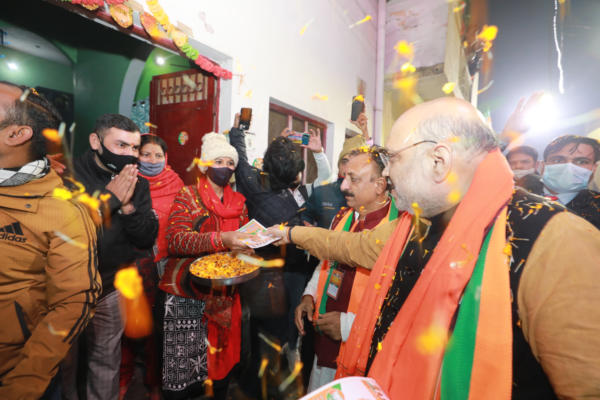  Hon'ble Union Home Minister and Minister of Cooperation Shri Amit Shah ji's door to door campaign in Sharda Nagar, Saharanpur (Uttar Pradesh).