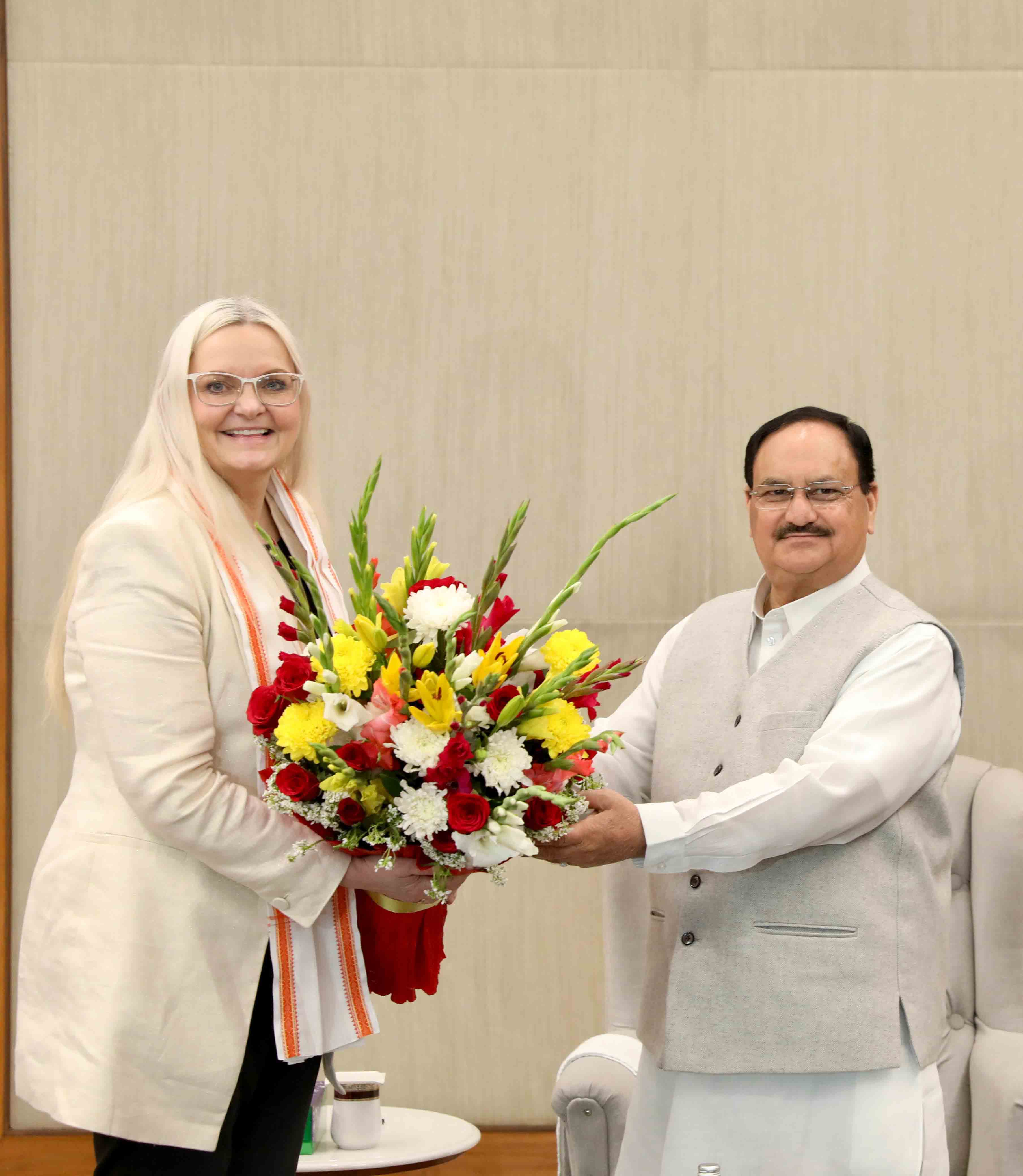 A parliamentary delegation from Norway met with Hon’ble Bharatiya Janata Party National President Shri Jagat Prakash Nadda