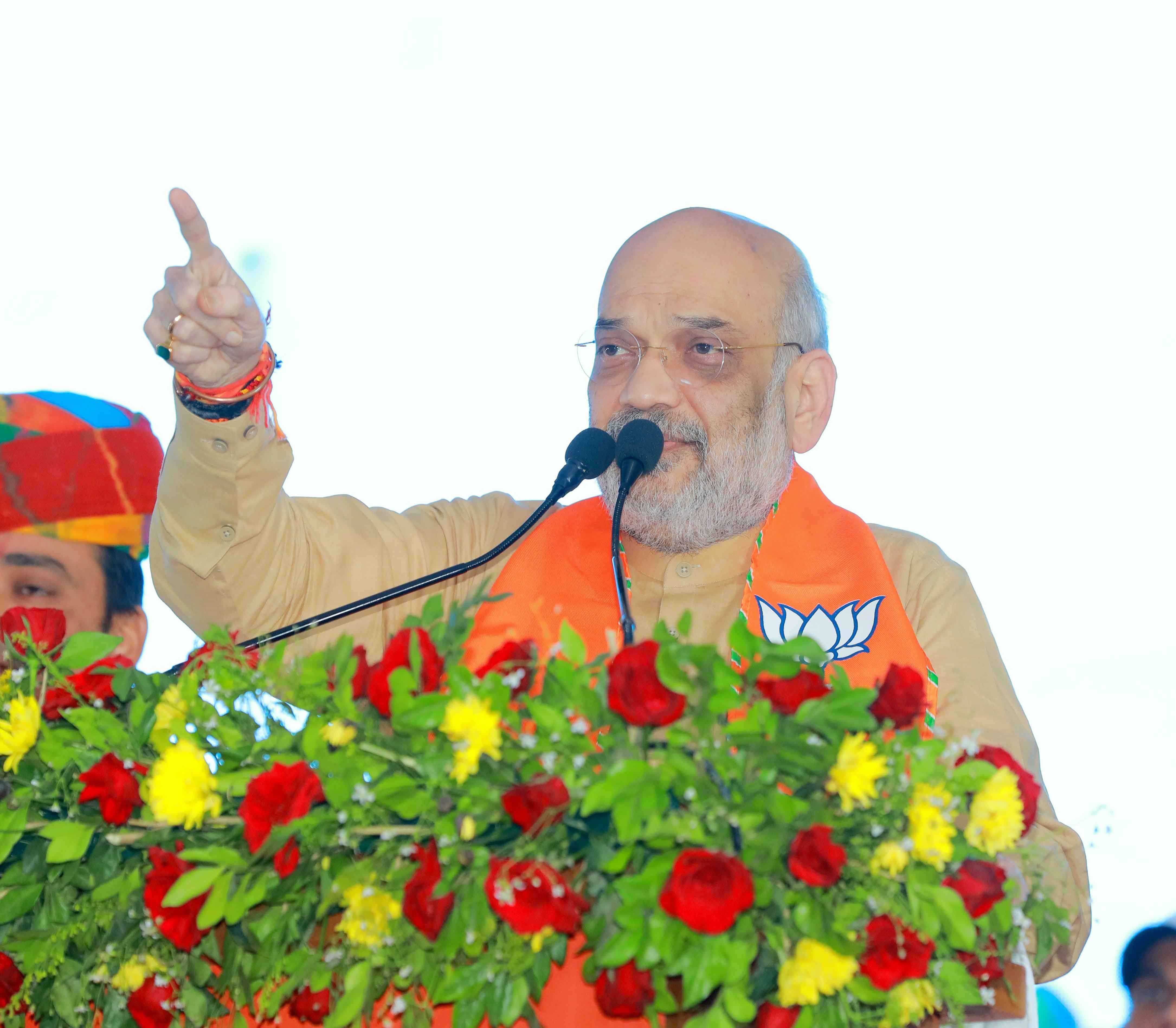 Hon'ble Union Home Minister & Minister of Cooperation Shri Amit Shah addressing public meetings in Rajasthan