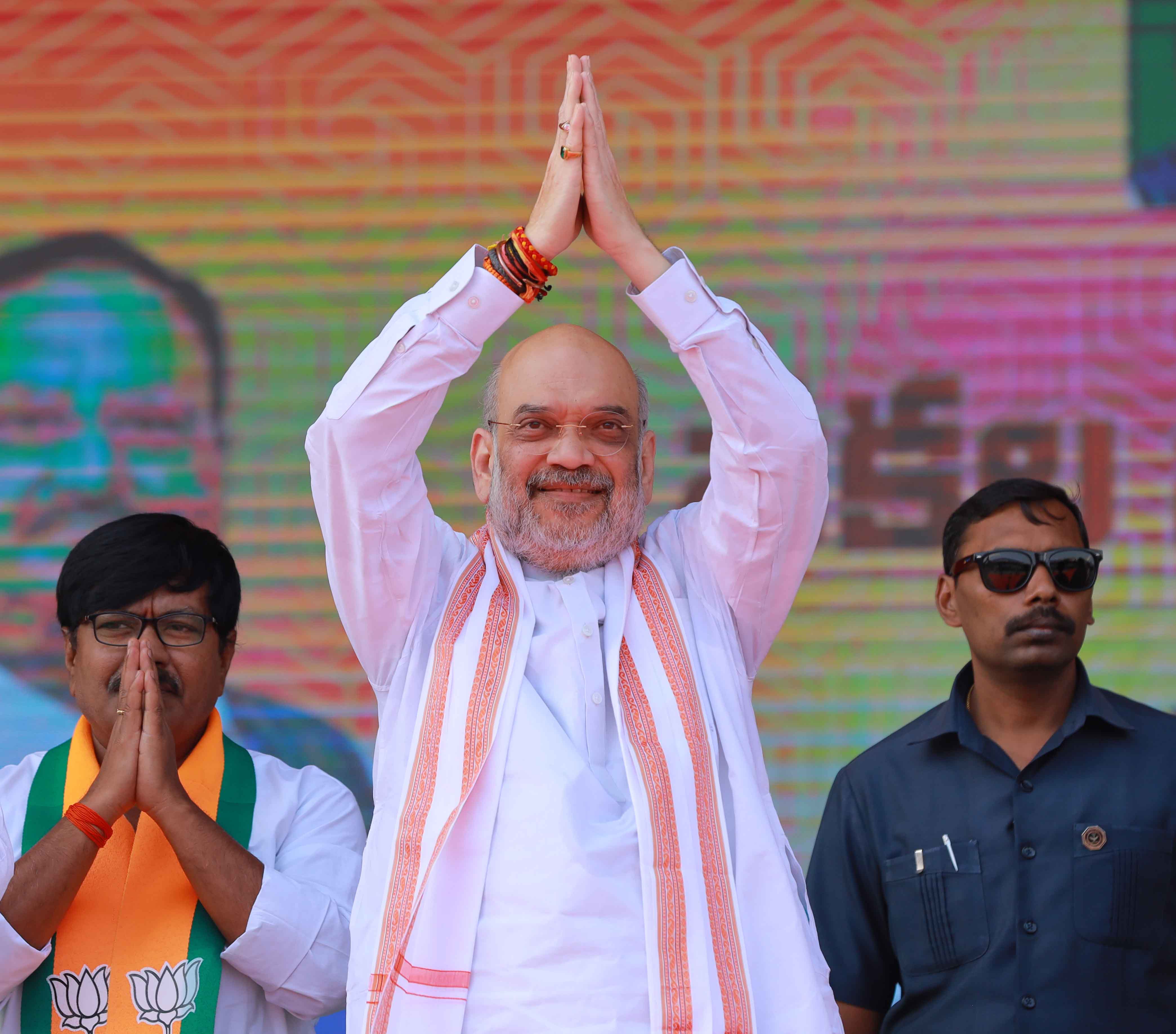 Hon'ble Union Home Minister & Minister of Cooperation Shri Amit Shah addressing public meetings in Telangana.