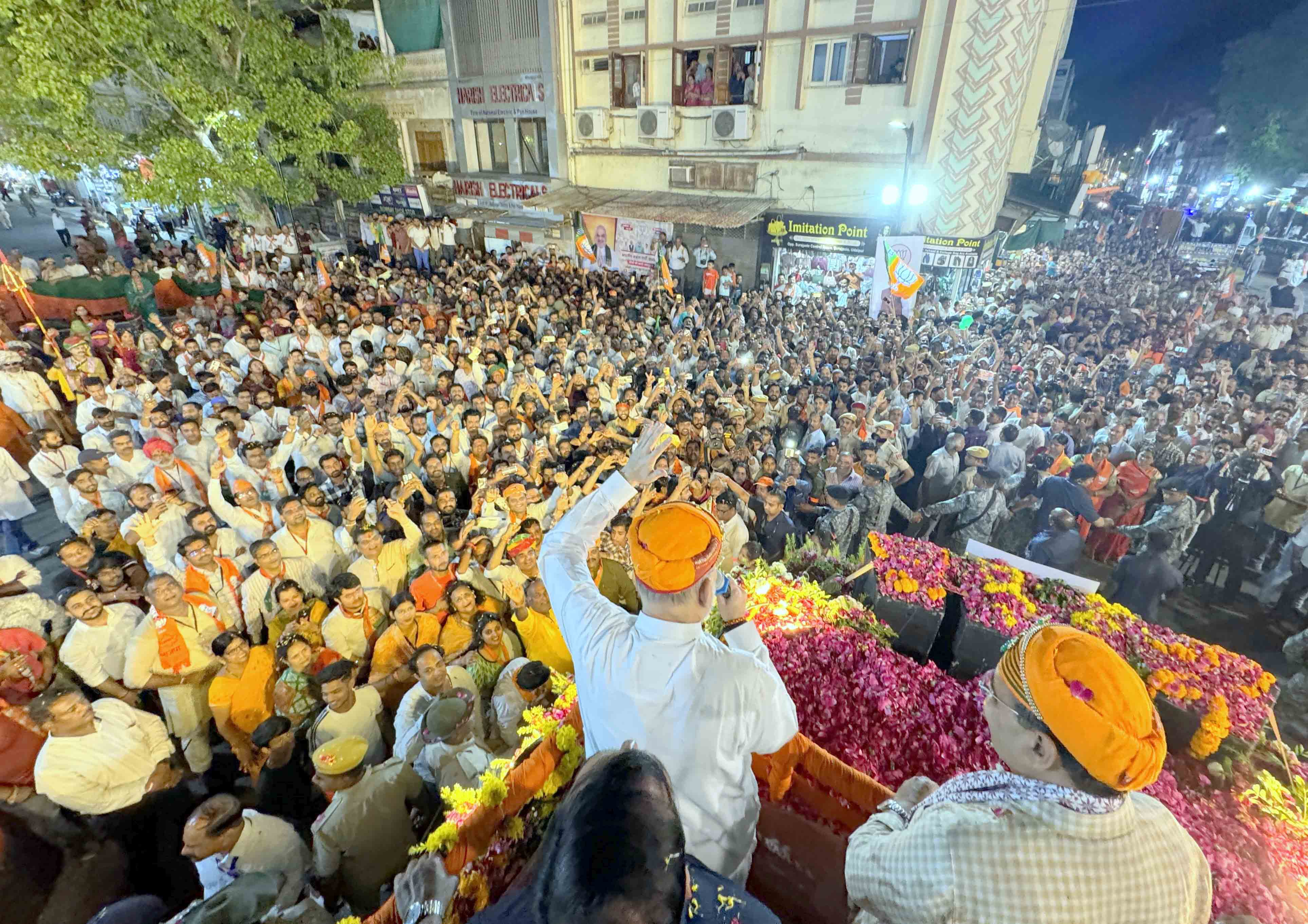 Road show of Hon'ble Union Home Minister and Minister of Cooperation Shri Amit Shah in Udaipur (Rajasthan)