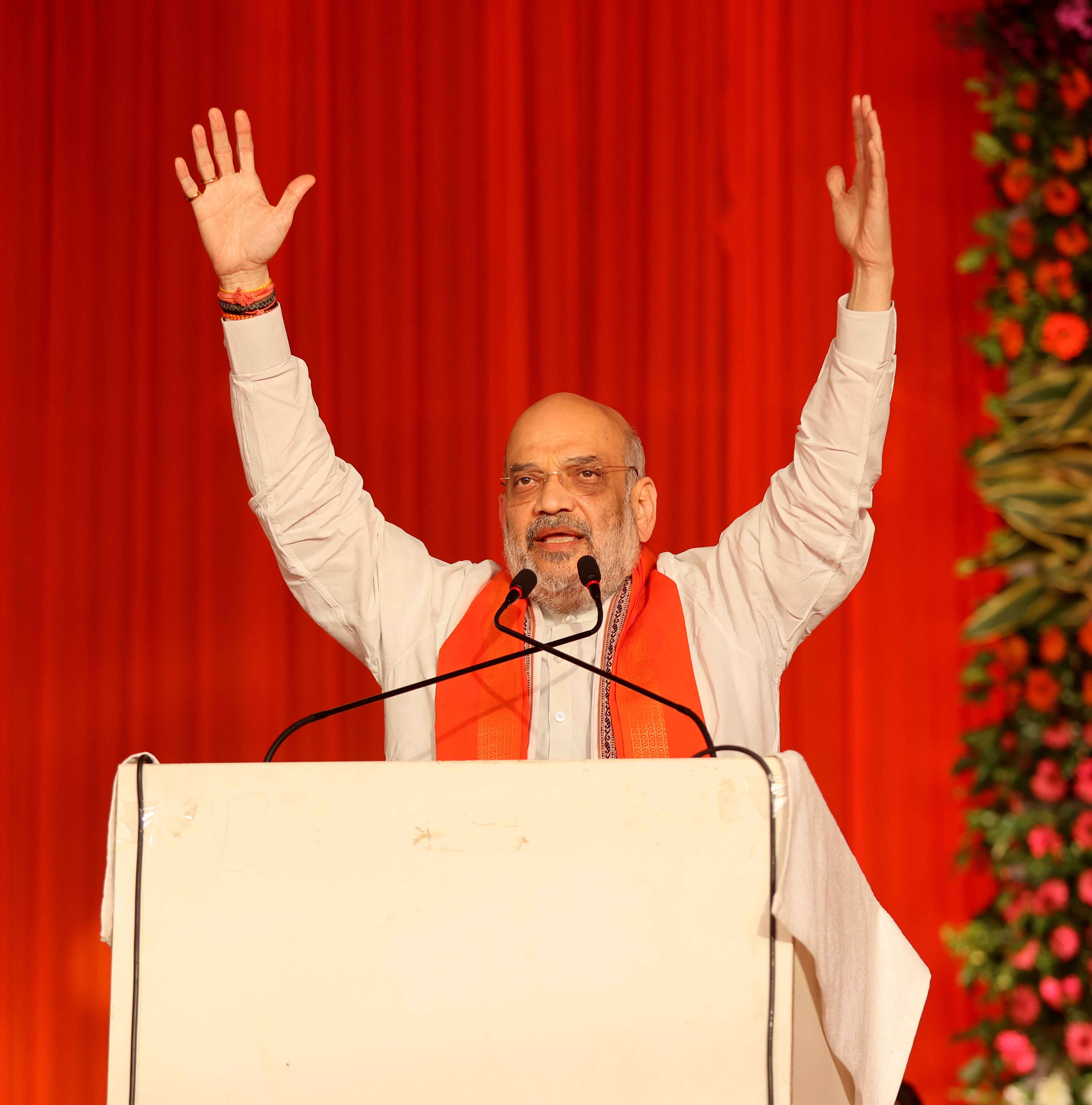 Hon'ble Union Home Minister and Minister of Cooperation Shri Amit Shah while addressing public meeting in Chhindwara (Madhya Pradesh)