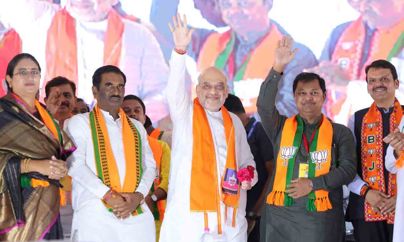 Hon'ble Union Home Minister & Minister of Cooperation Shri Amit Shah while addressing public rallies in Nanded, Maharashtra.