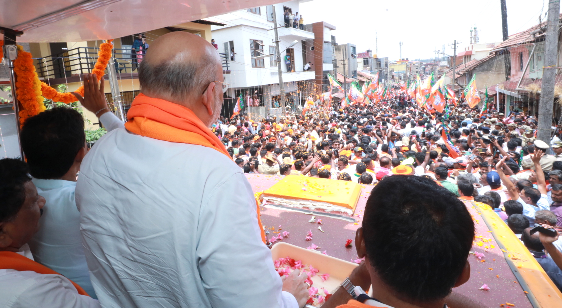 Road Show of Hon'ble Union Home Minister & Minister of Cooperation Shri Amit Shah in Madikeri (Karnataka)