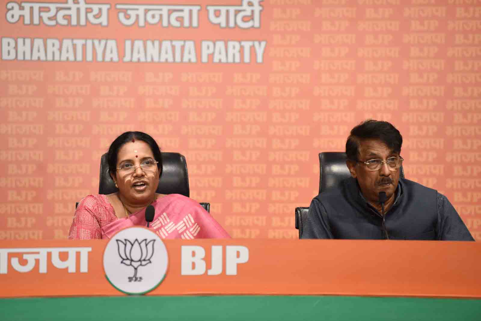 Joint press conference of BJP Mahila Morcha National President Smt. Vanathi Srinivasan & BJP National Spokesperson Shri Tom Vadakkan